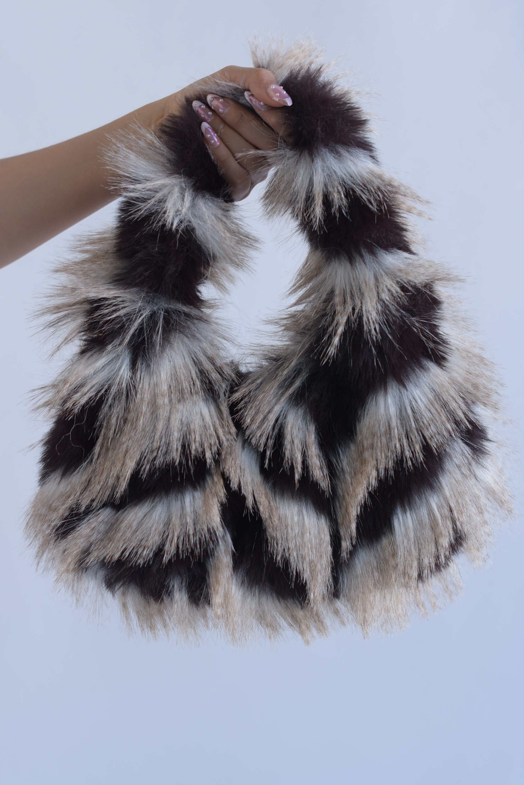 Bolso boho fur animal print Espresso