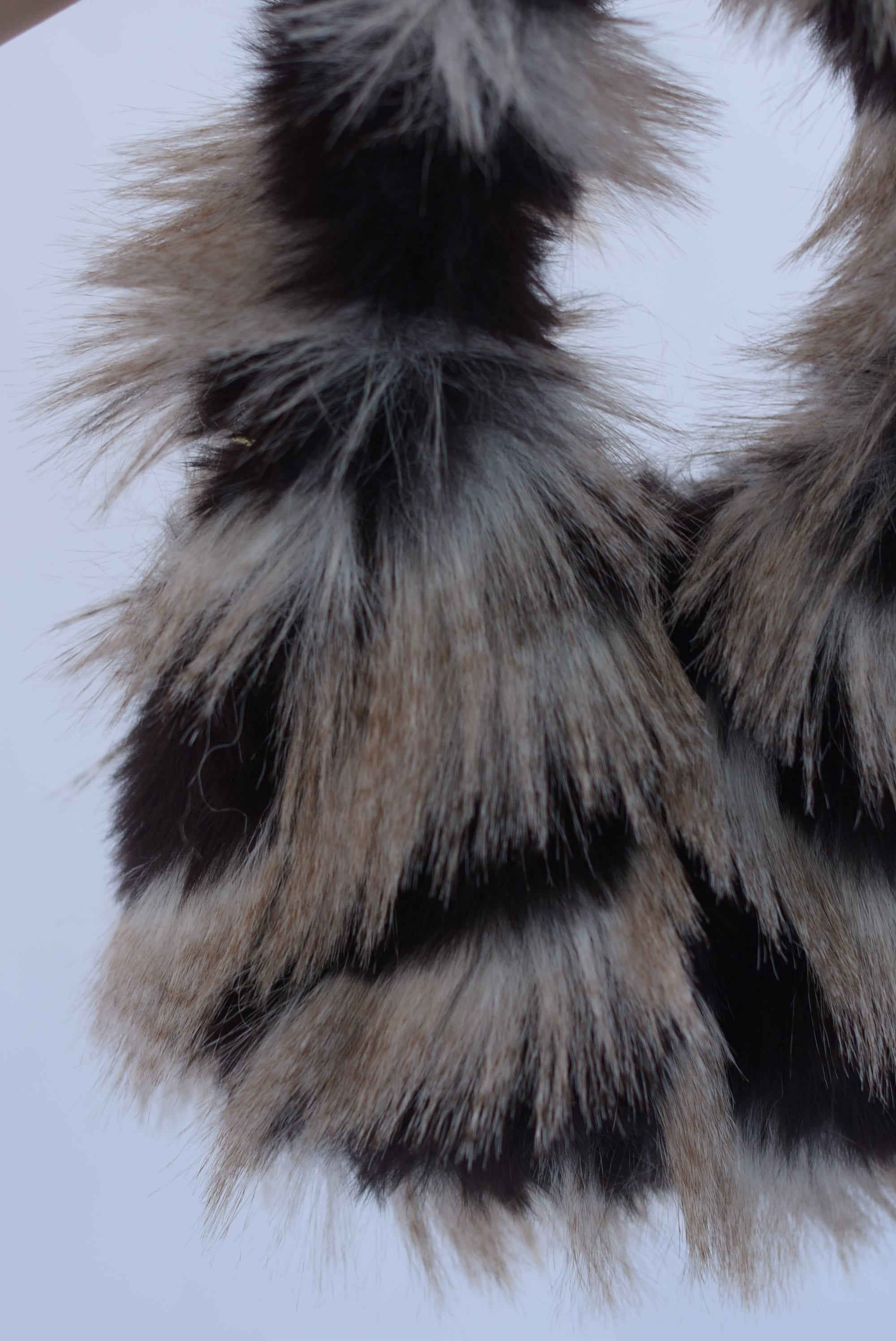 Bolso boho fur animal print Espresso