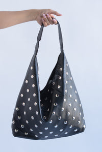 Fashion Styled Bolso tachas vinipiel Negro