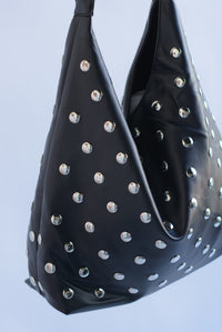 Fashion Styled Bolso tachas vinipiel Negro