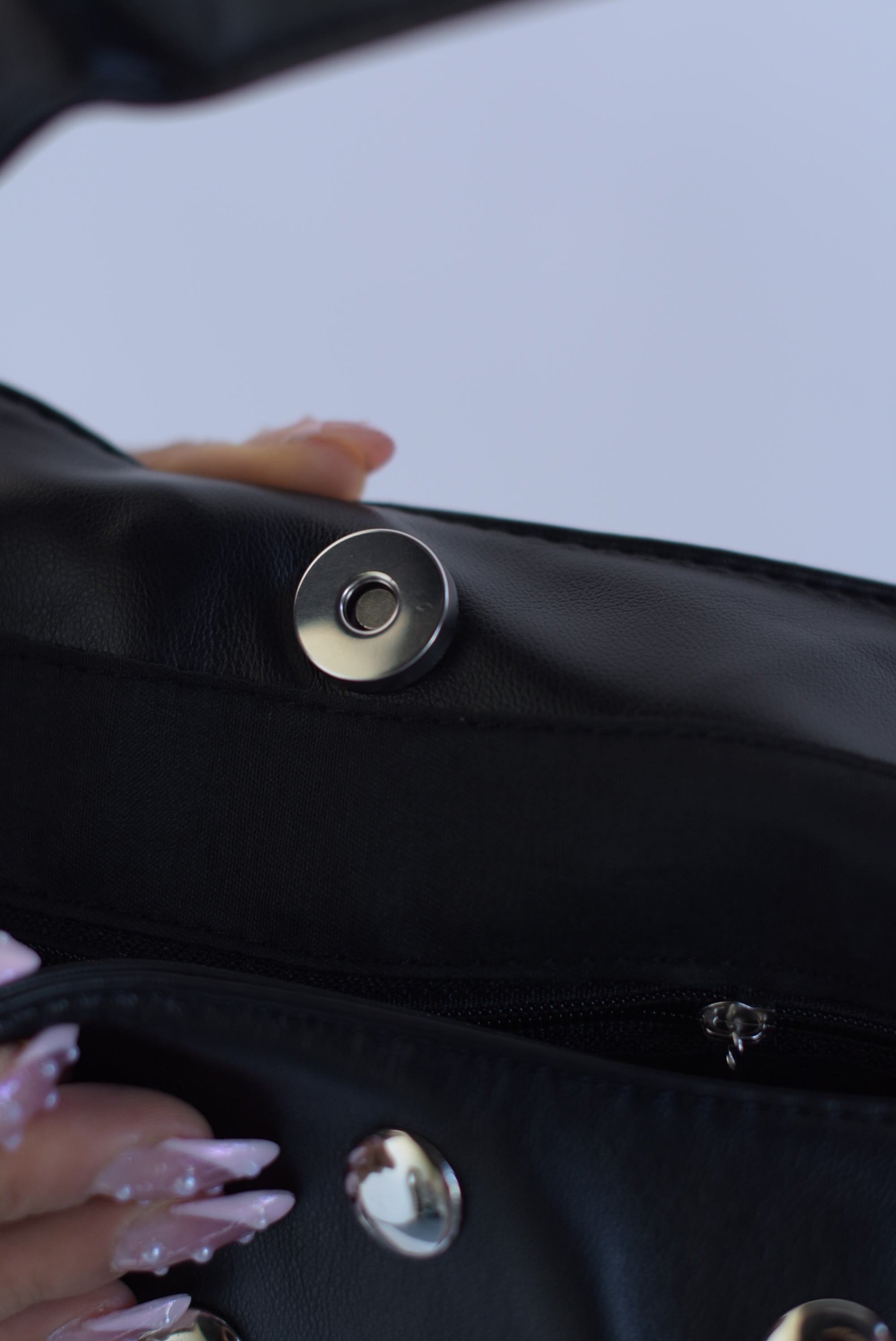 Bolso tachas vinipiel Negro