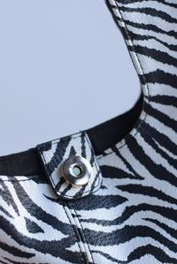 Fashion Styled Bolso hobo vinipiel Zebra