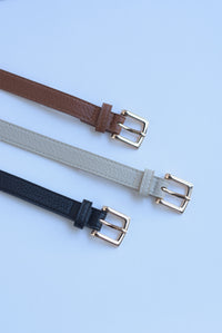 Fashion Styled Set Cinturones estrechos Negro Café Ivory