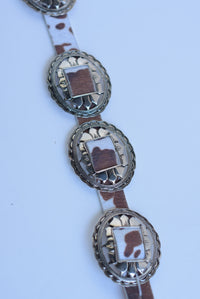 Fashion Styled Cinturón cruces en pétalos Cow