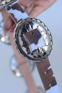 Fashion Styled Cinturón cruces en pétalos Cow