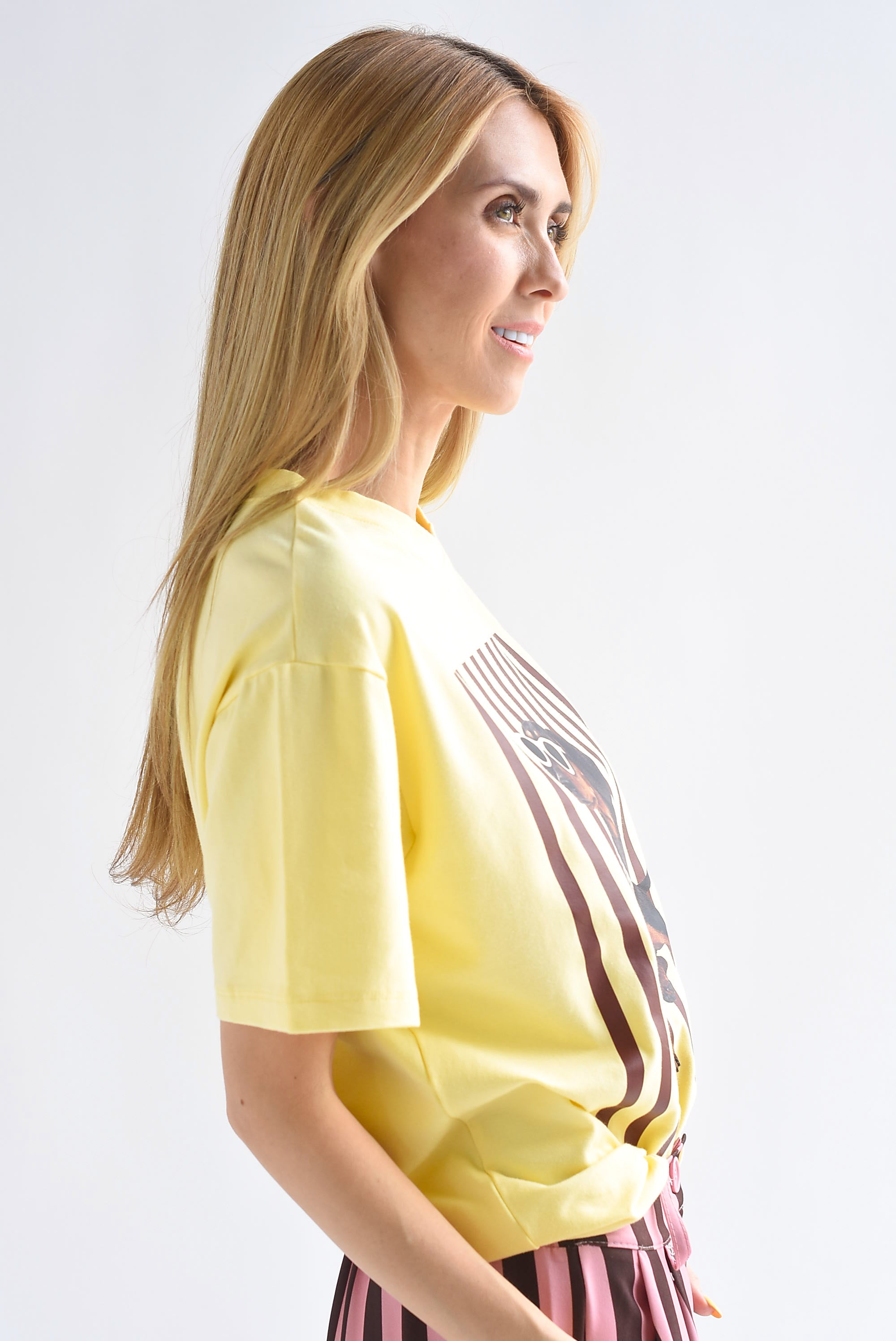 T-Shirt perro collar rayas
