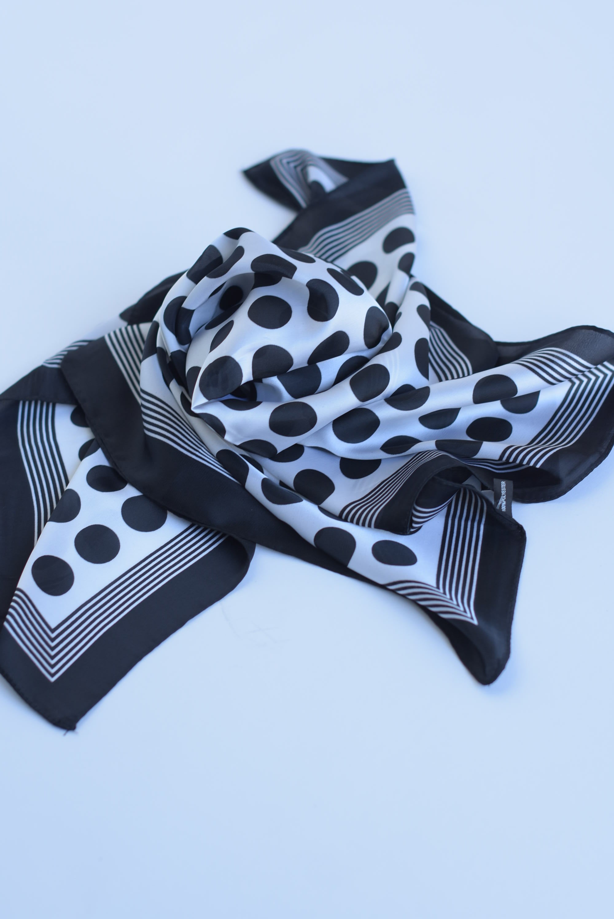 Mascada polka dots chunky filos Blanco