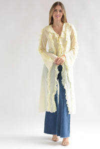 Fashion Styled Maxi blusa manga larga olanes Ivory