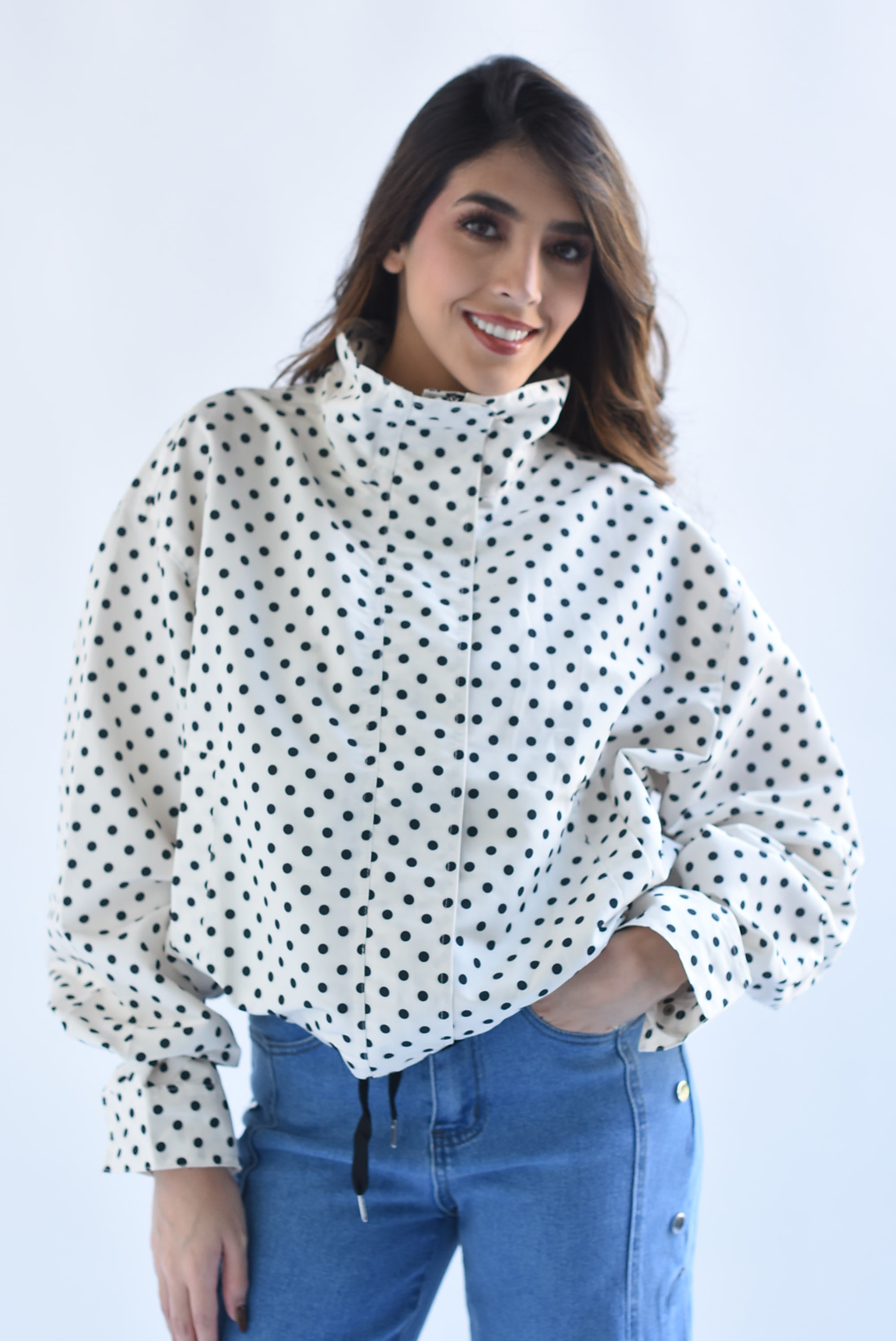 Chamarra polka dots jaretas