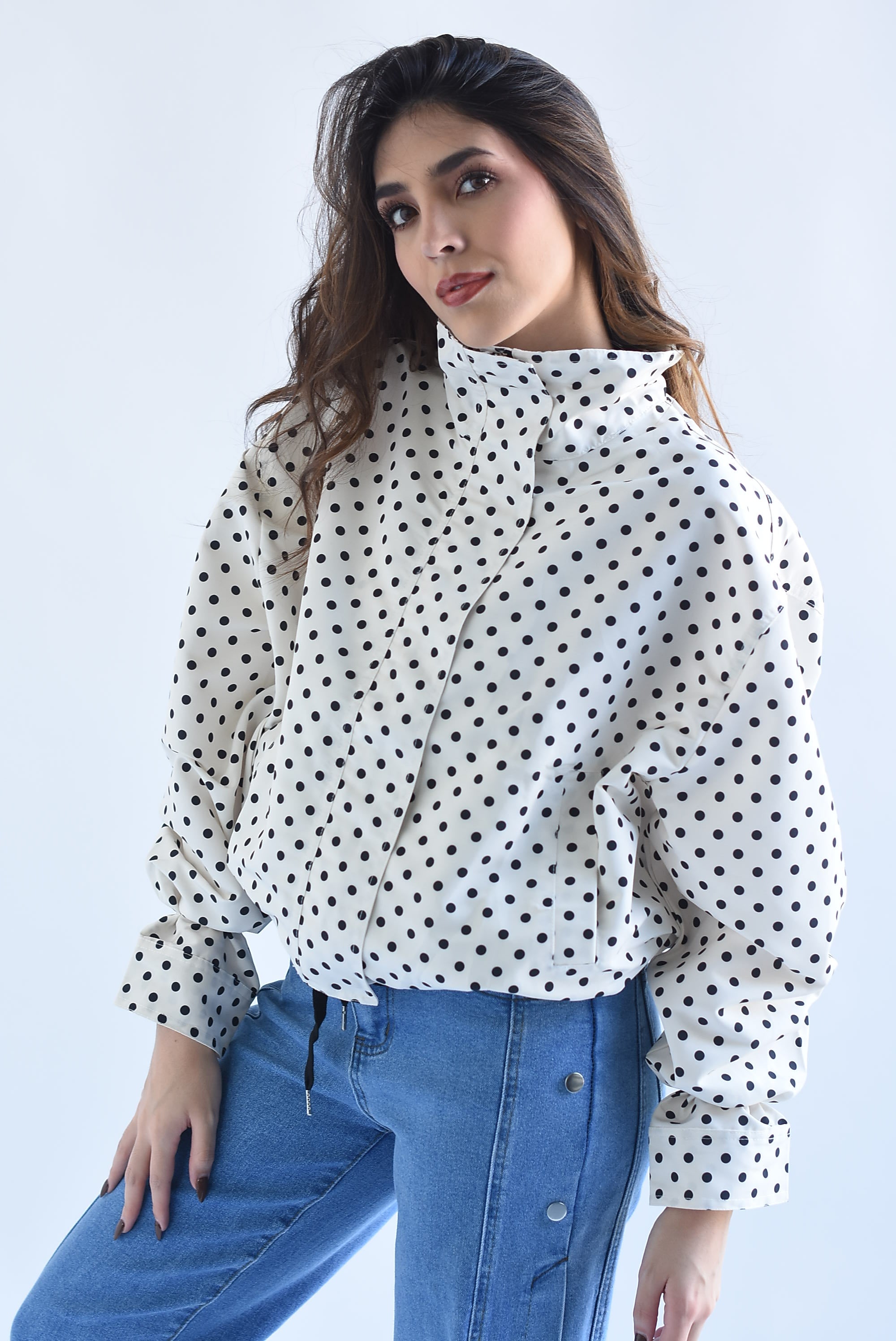 Chamarra polka dots jaretas