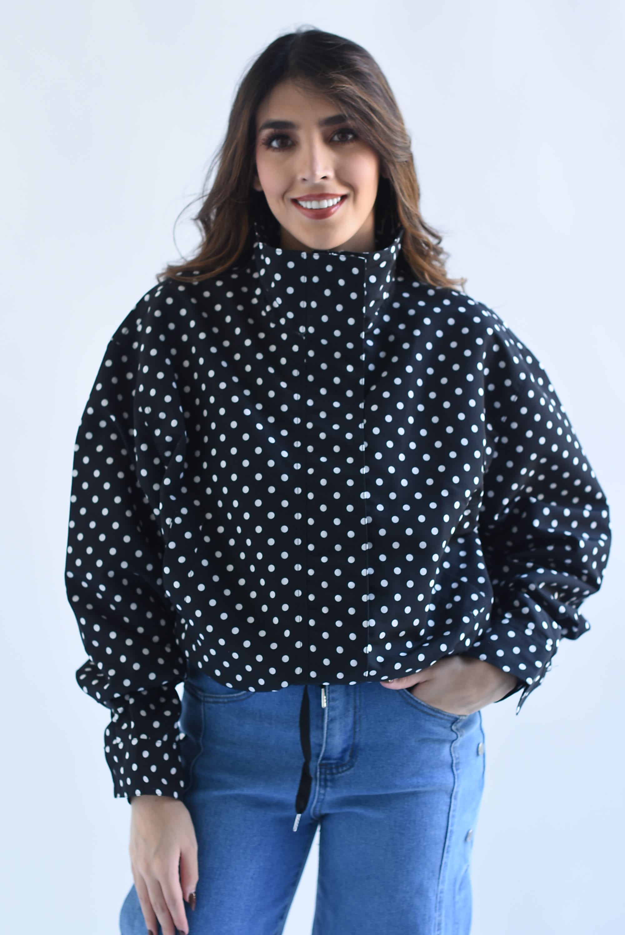 Chamarra polka dots jaretas