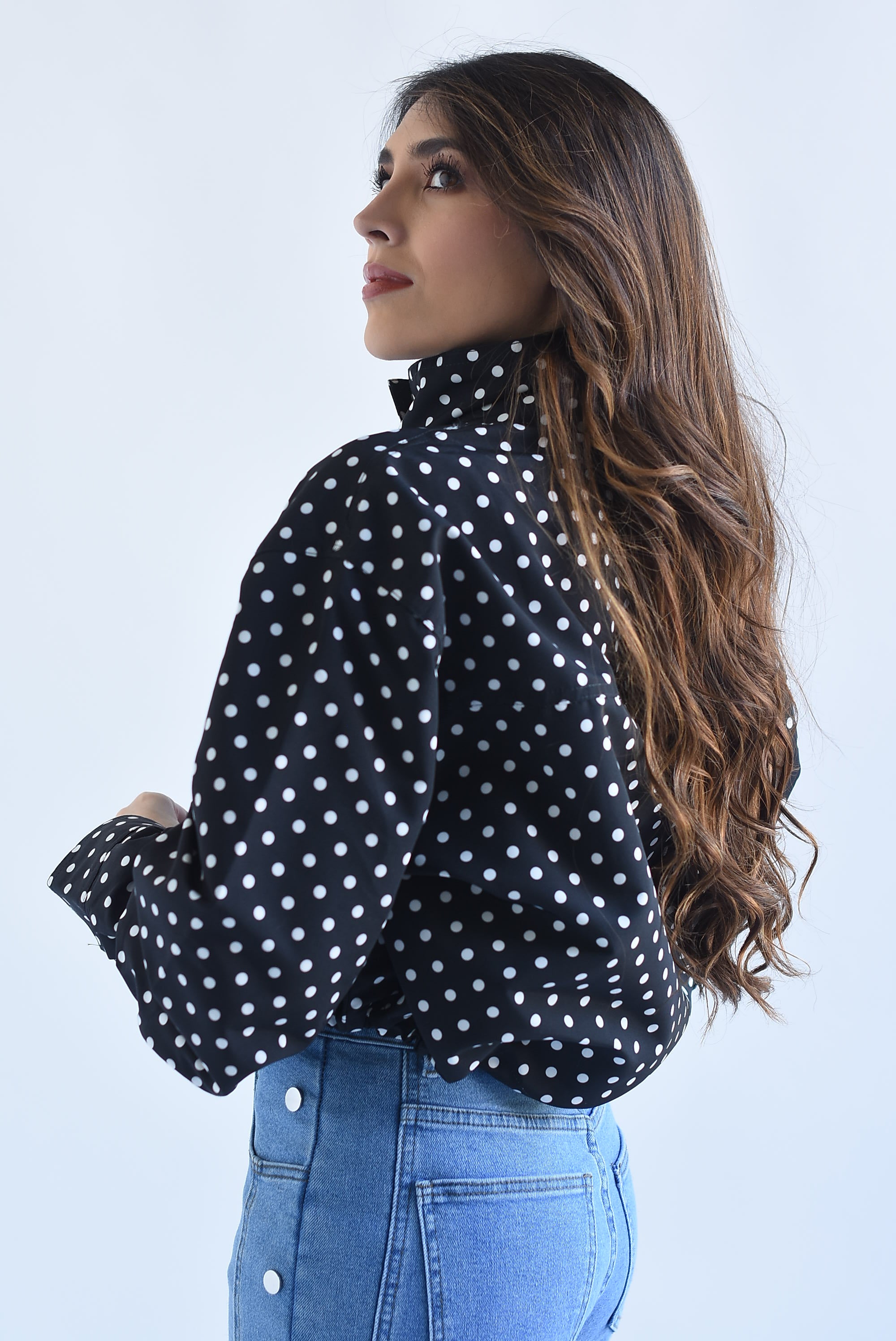 Chamarra polka dots jaretas