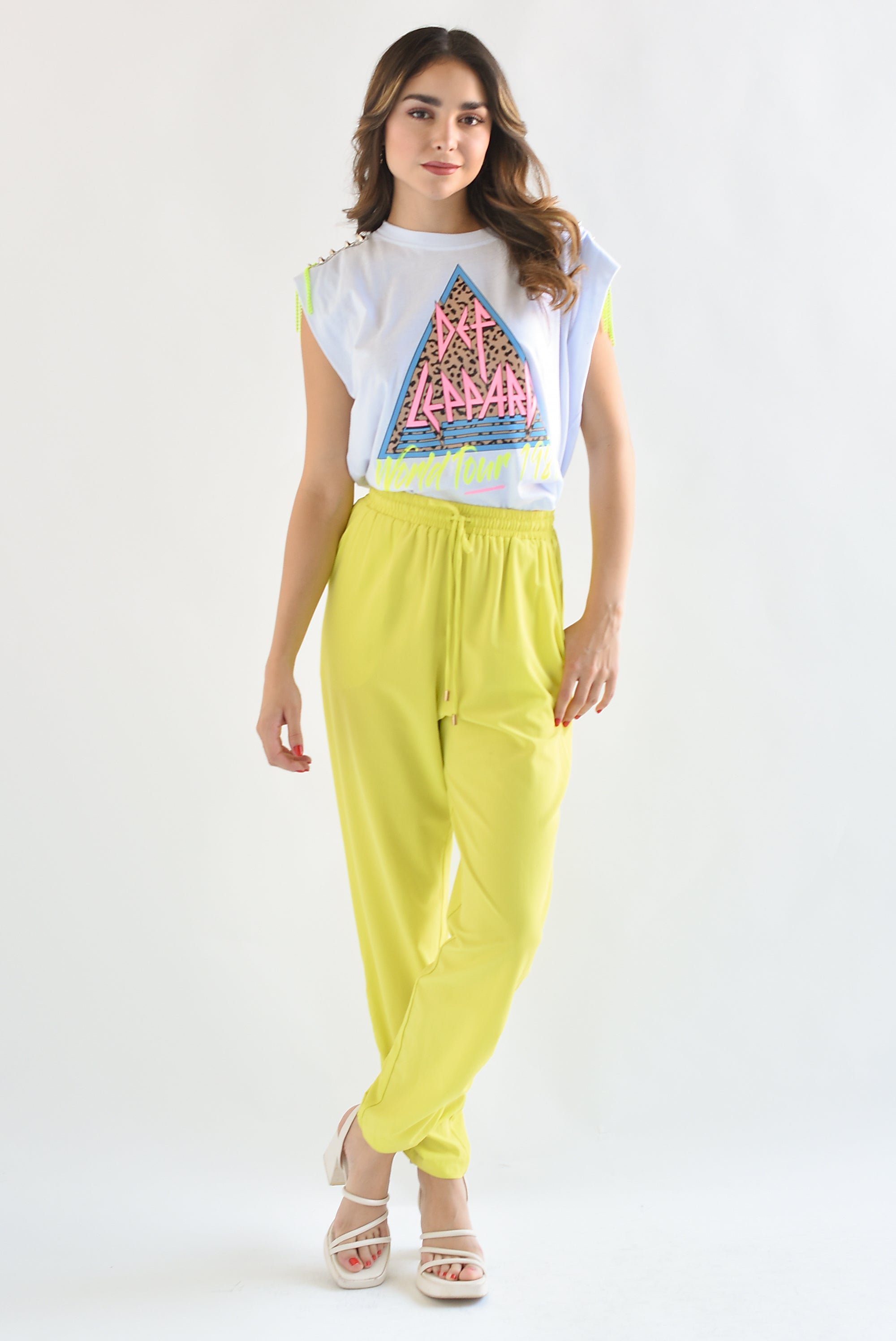 Pantalón simulación jogger Lime