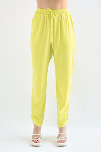 Fashion Styled Pantalón simulación jogger Lime