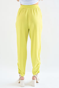 Fashion Styled Pantalón simulación jogger Lime