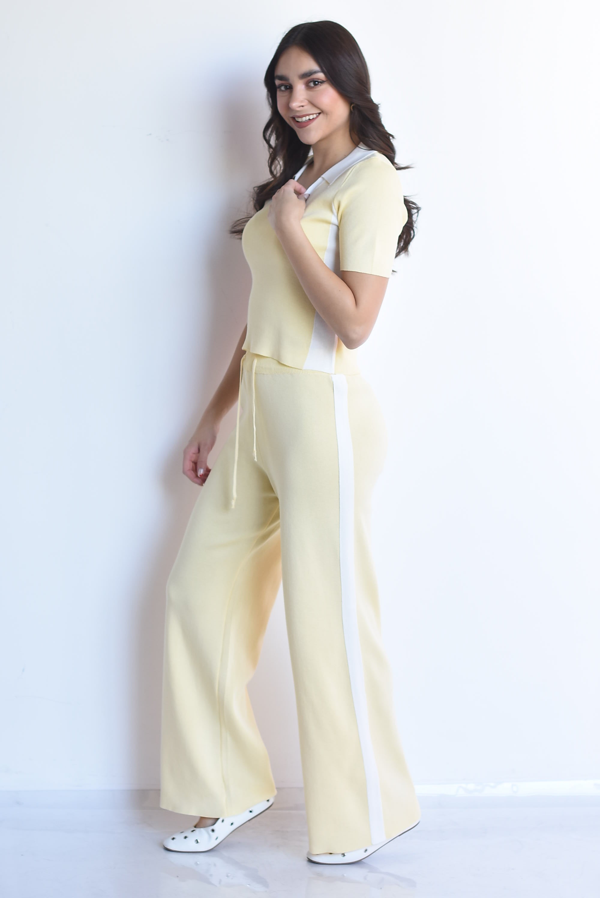 Set Pantalón y Blusa tipo polo track punto