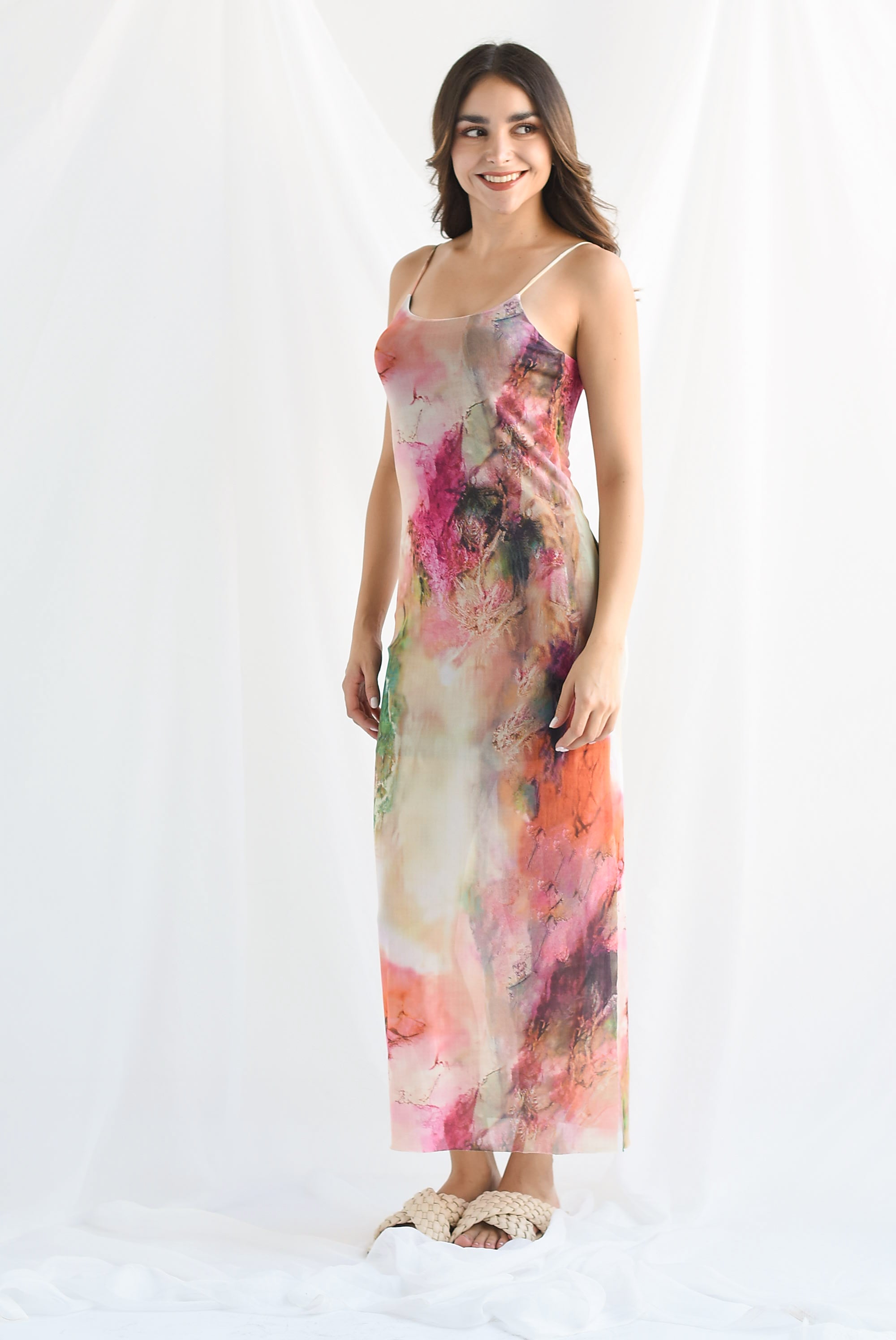 Vestido mármol Multicolor