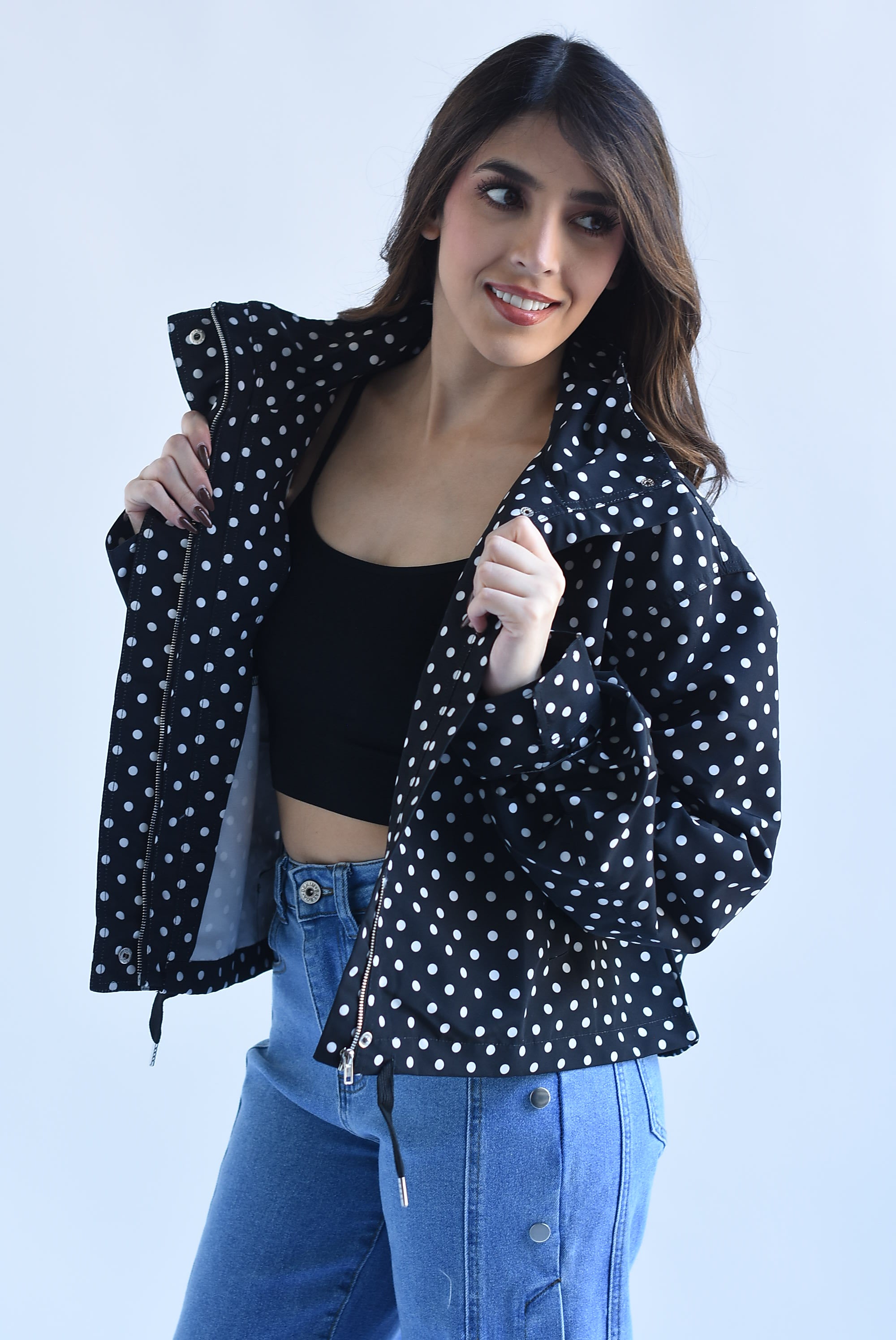 Chamarra polka dots jaretas