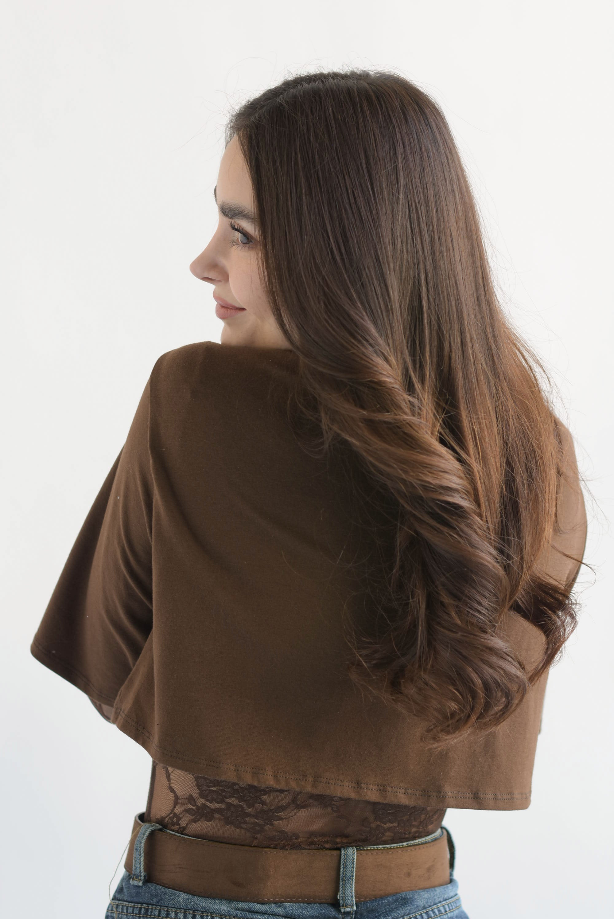 Body encaje con t-shirt en sobreposición