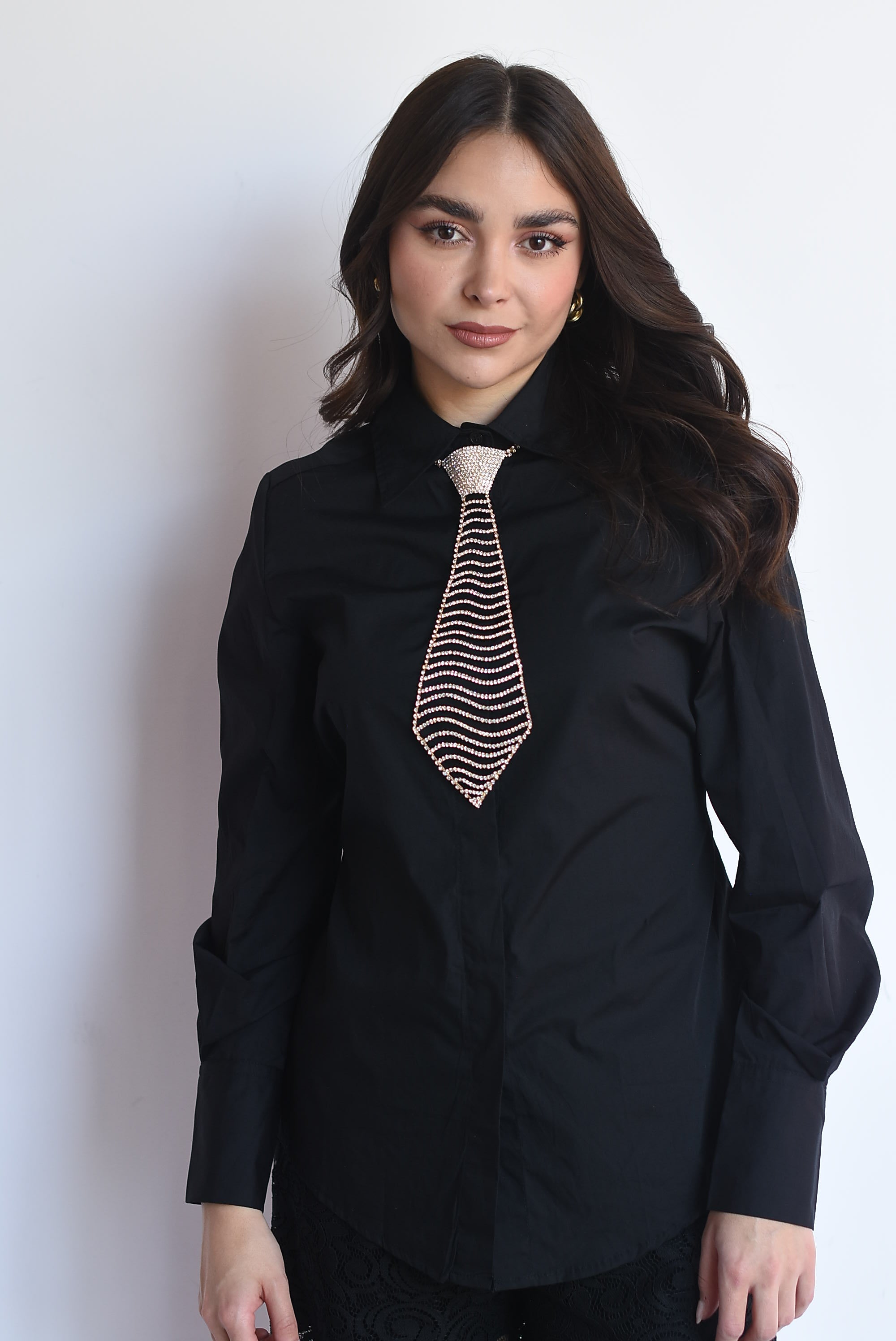 Corbata metálica brillos