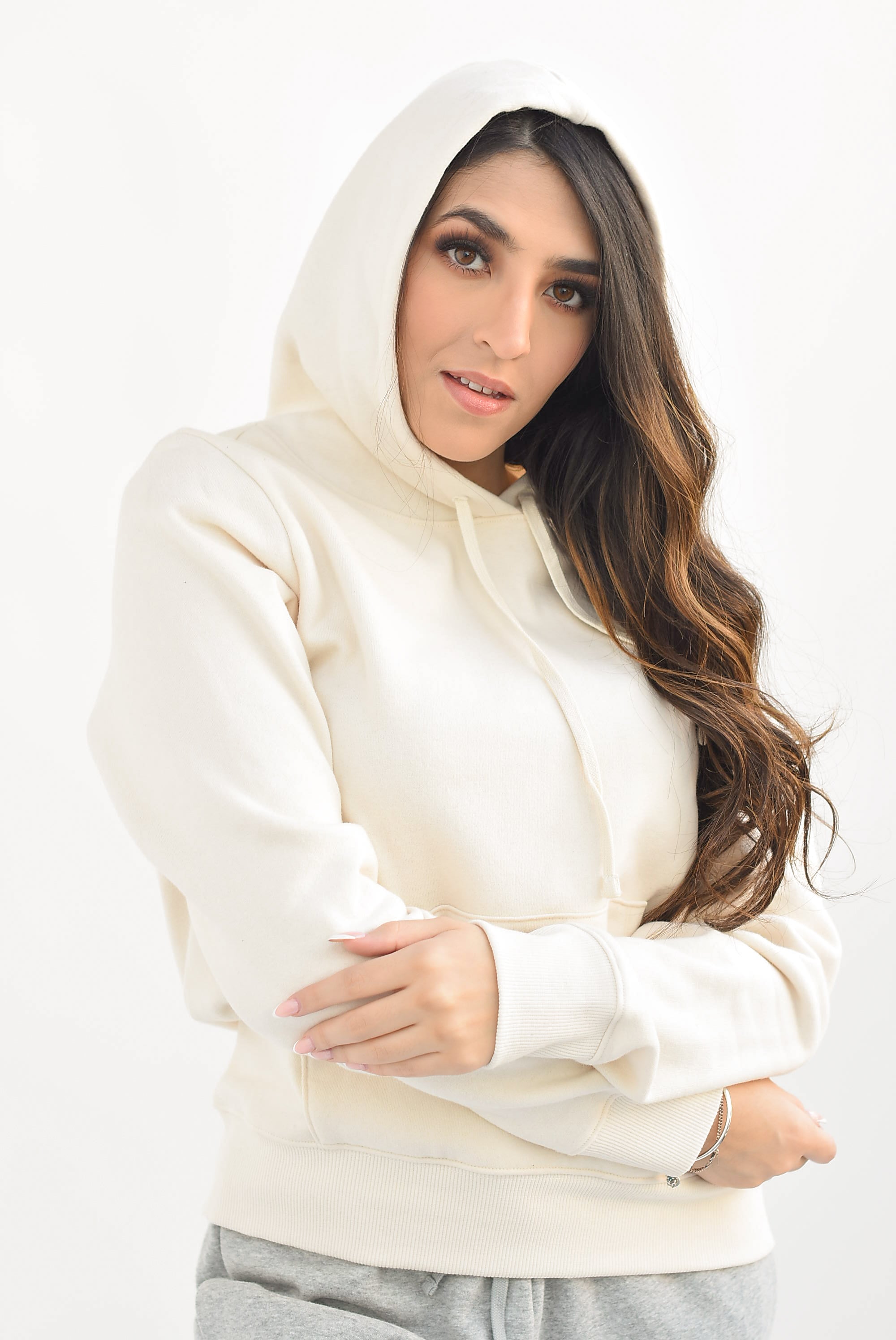 Hoddie larga  Ivory