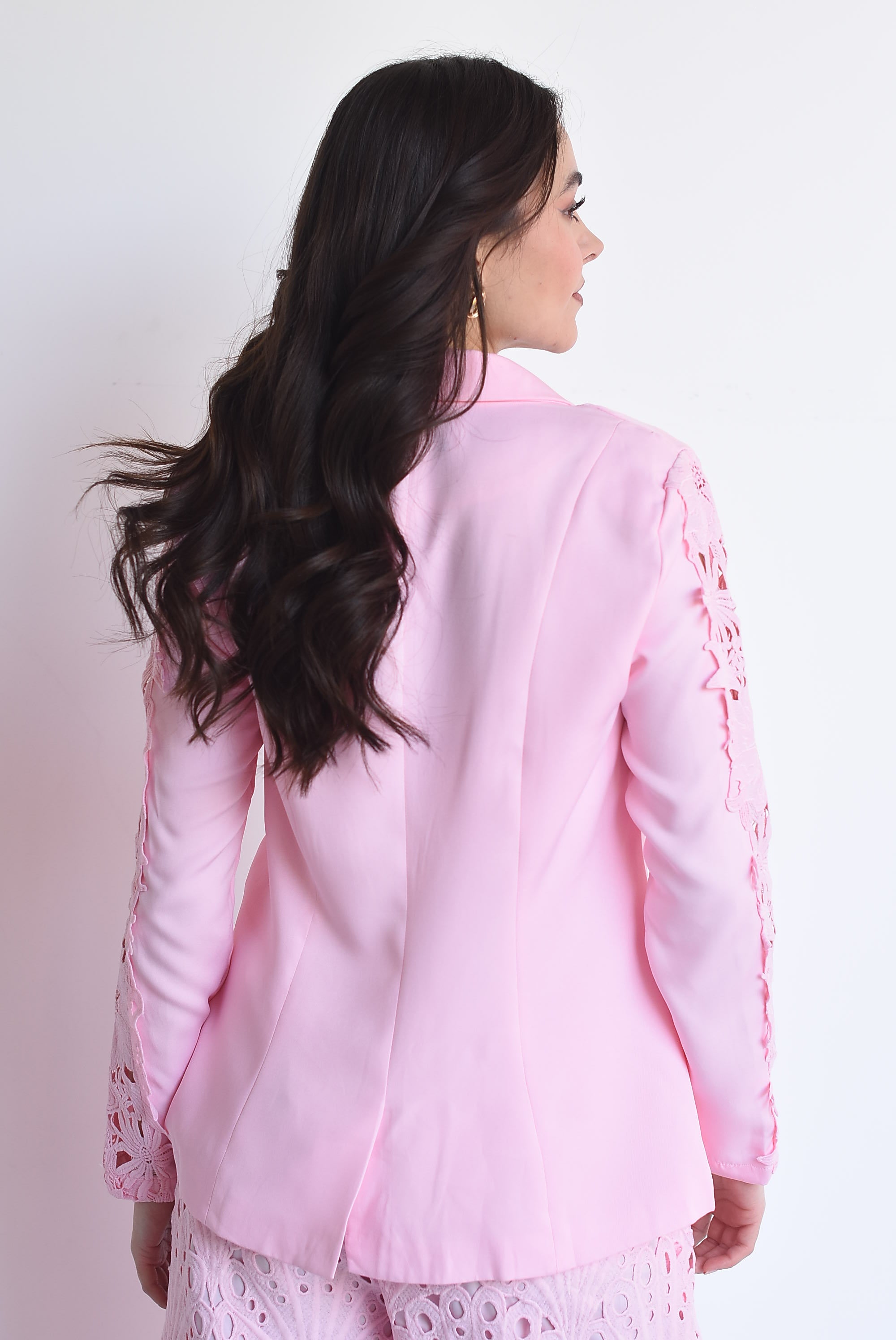 Blazer mangas guipur