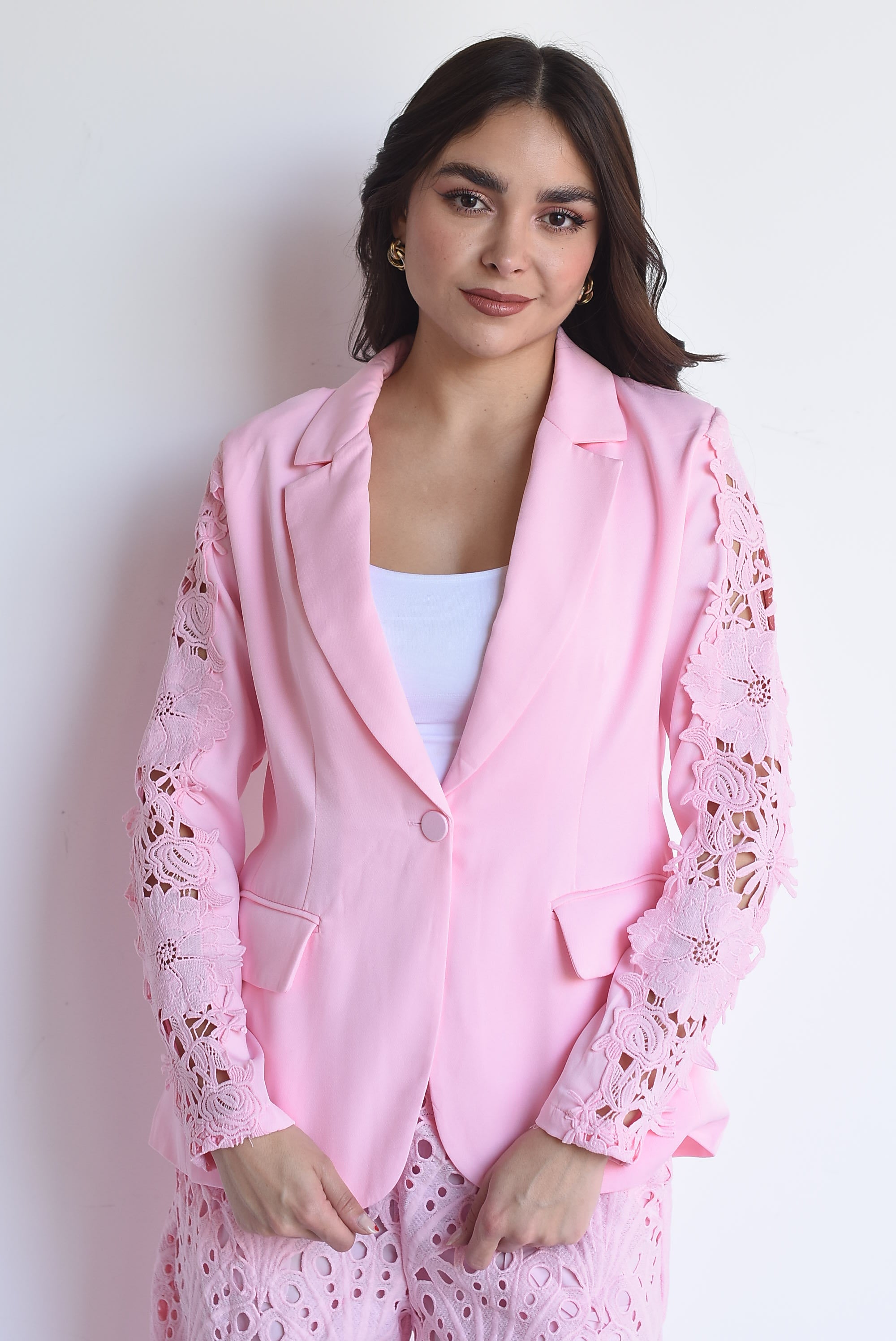 Blazer mangas guipur