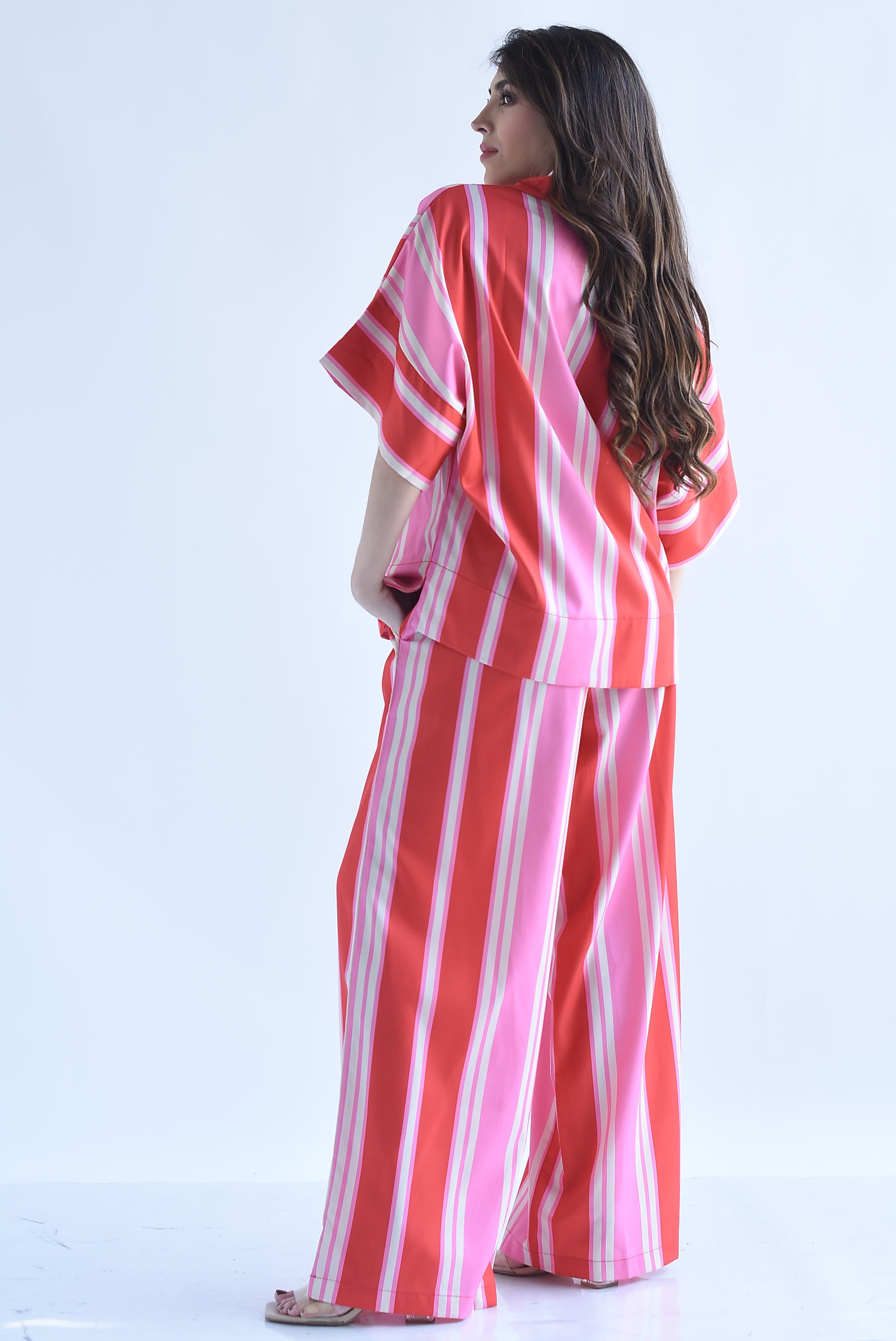 Set Pantalón wide y Blusa rayas