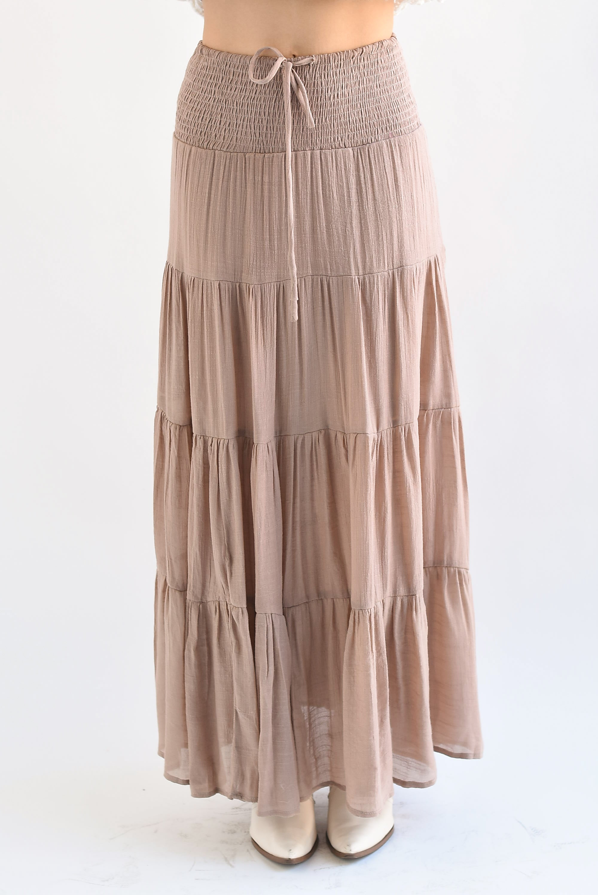 Falda boho pretina elástica Moka