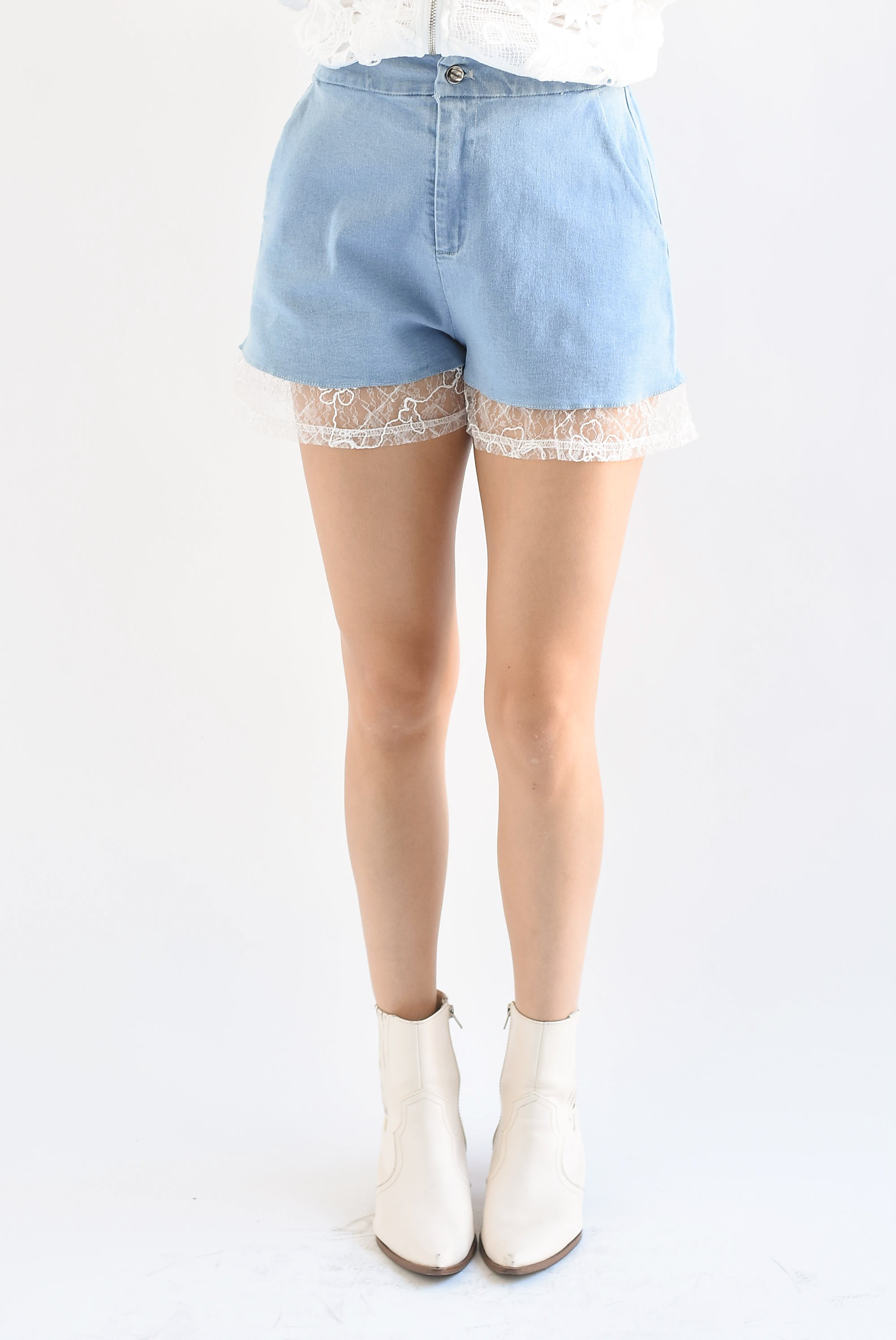 Short filo encaje Denim