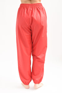 Fashion Styled Jogger vinipiel afelpado Rojo