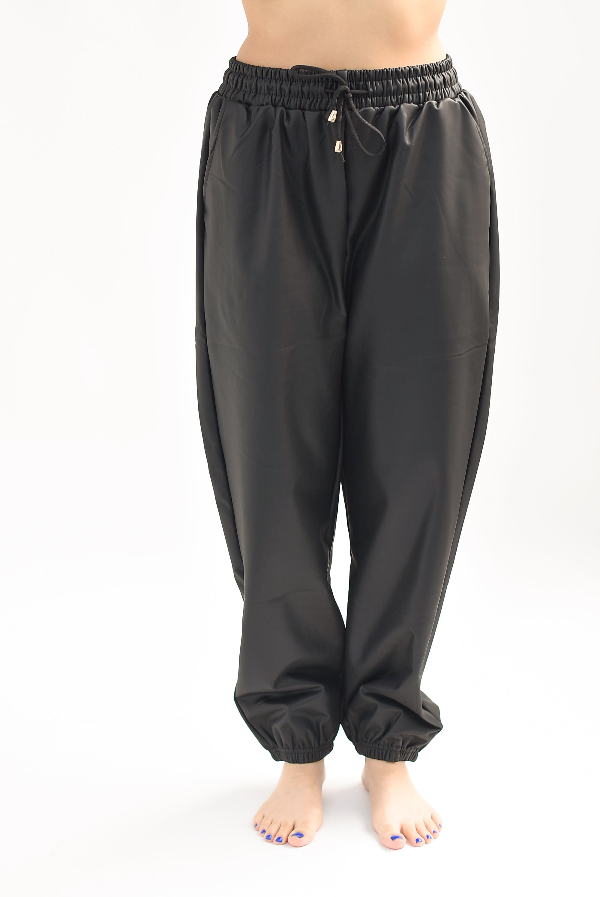 Jogger vinipiel afelpado Negro