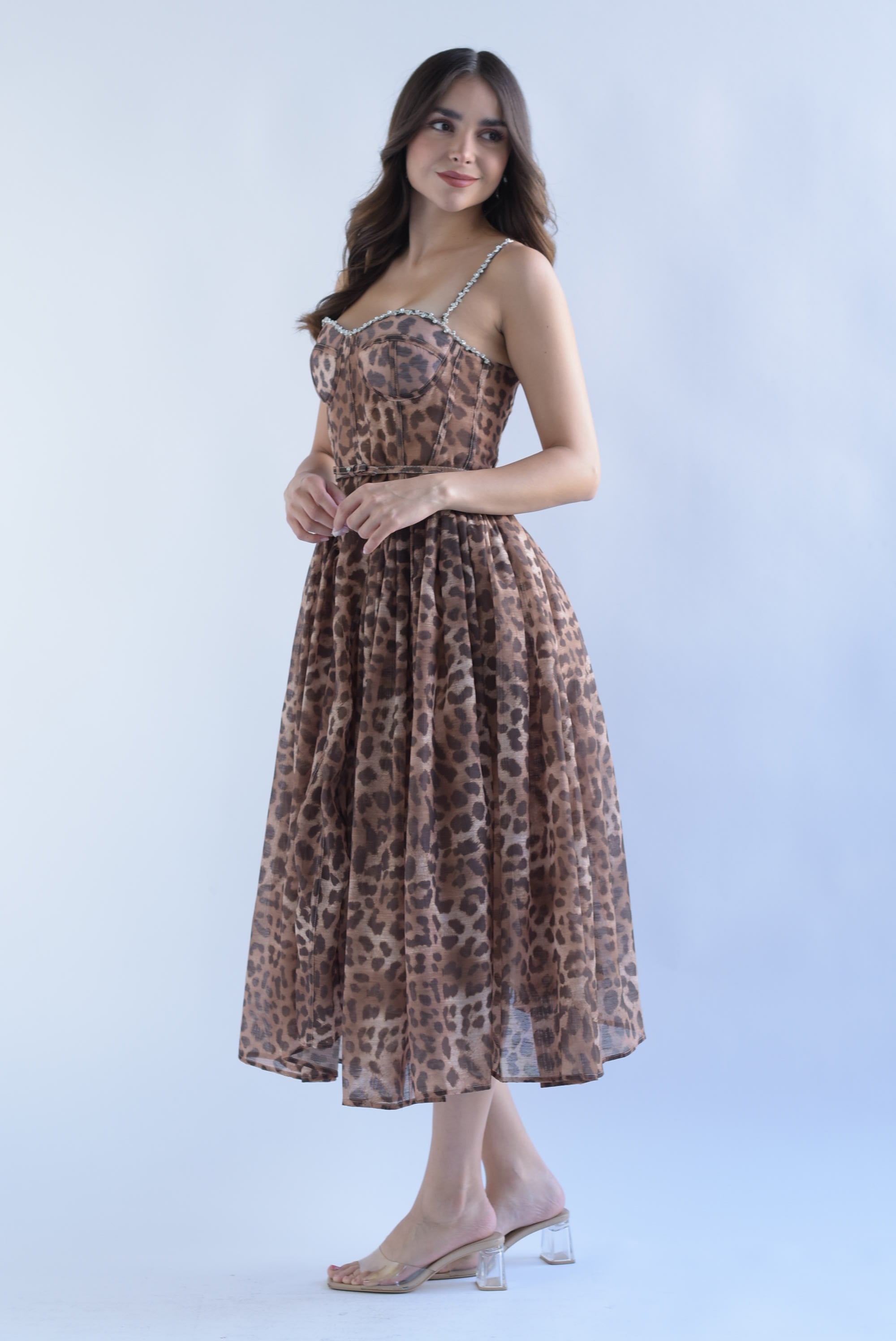 Vestido corset Leopardo