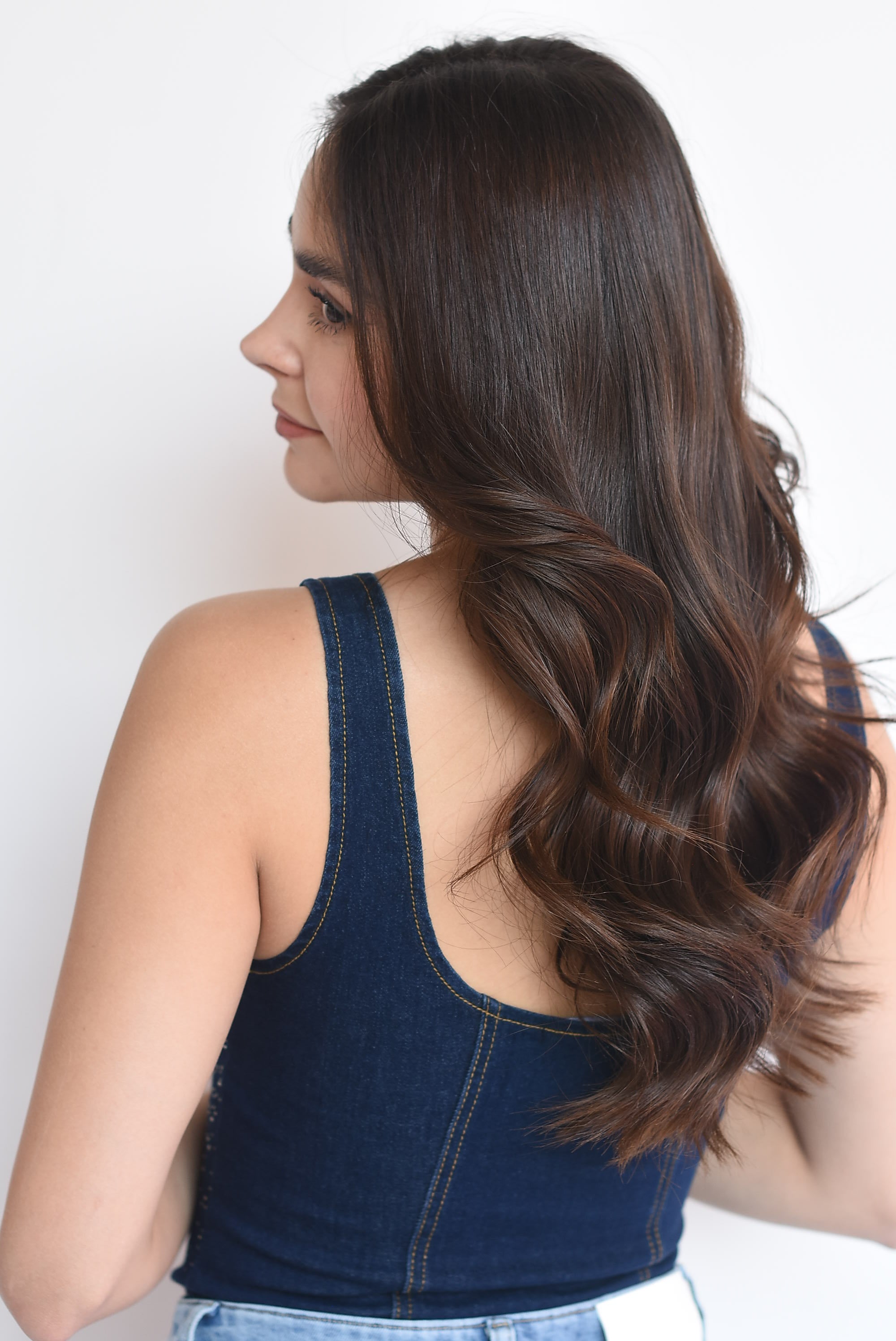 Body denim tirantes brillos