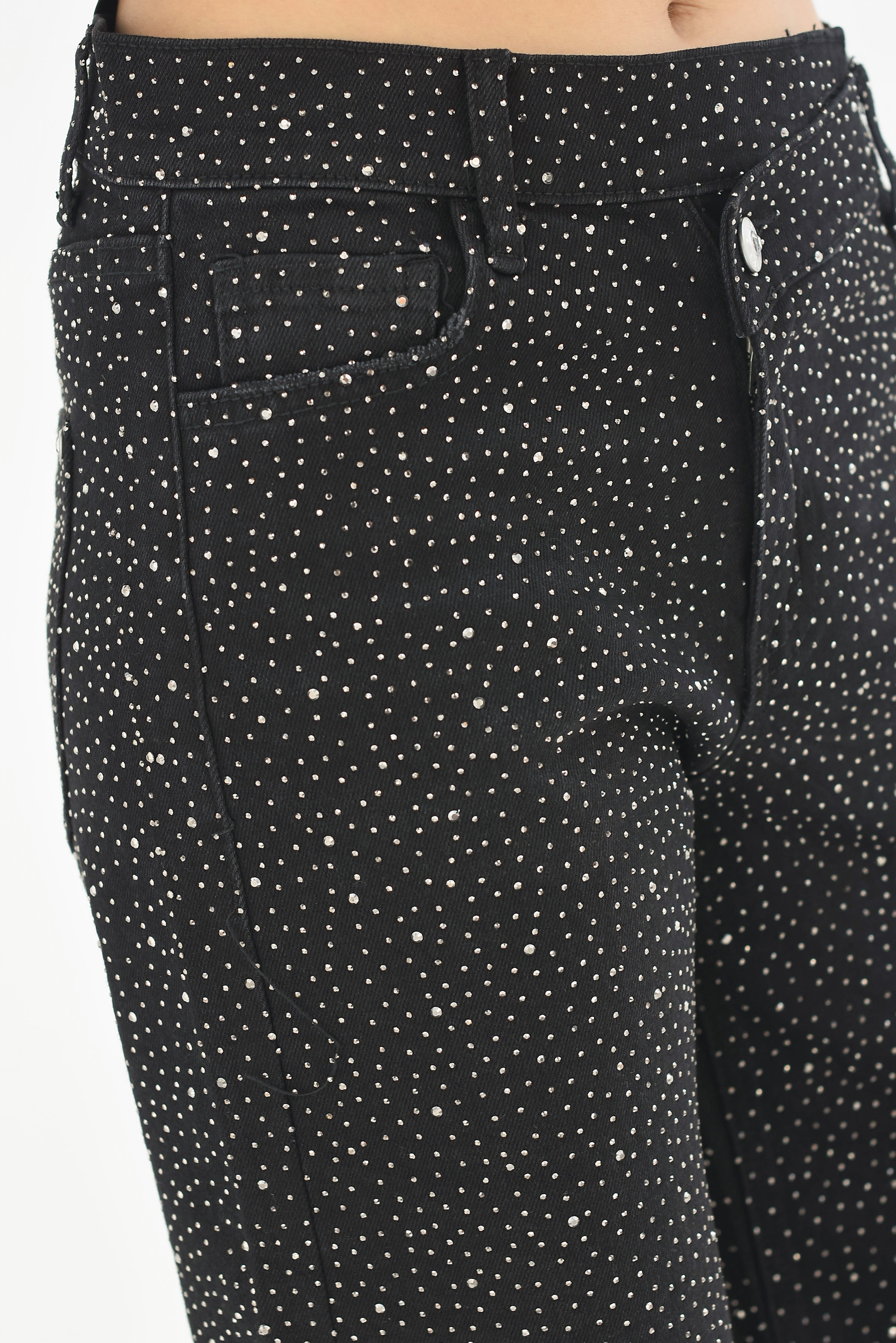 Jeans cristales Negro