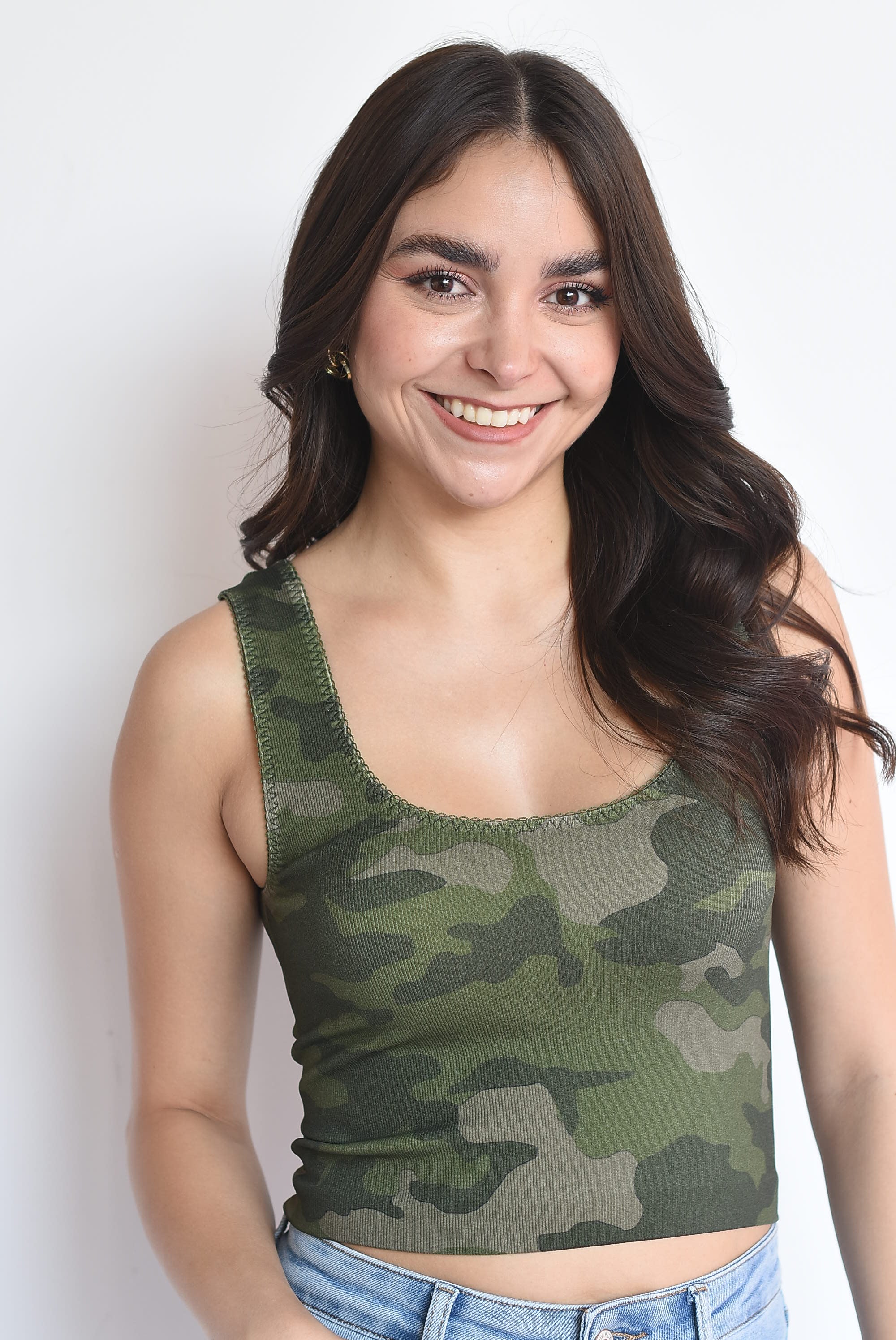 Top tirante grueso camuflaje