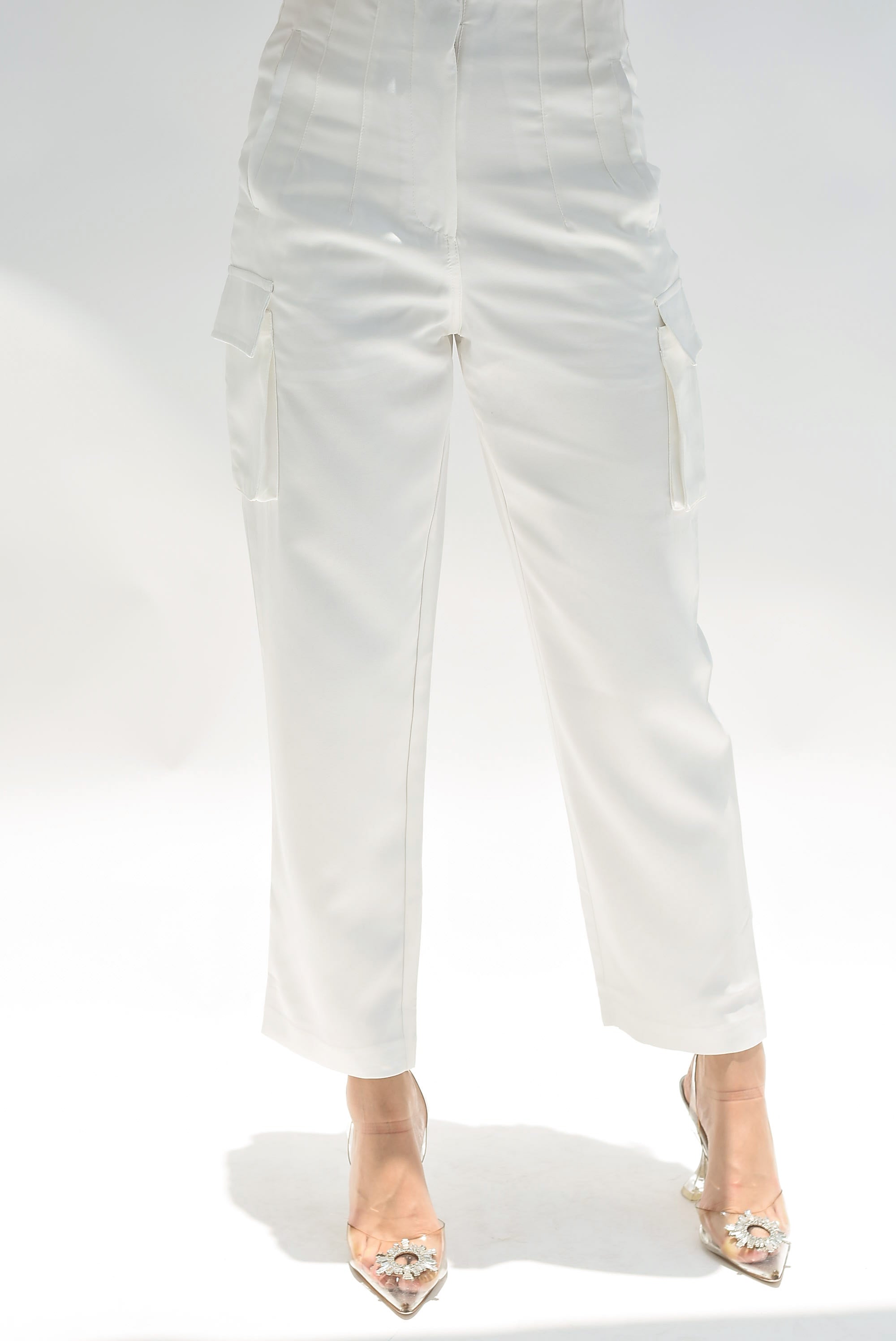 Pantalón de vestir cargo Blanco