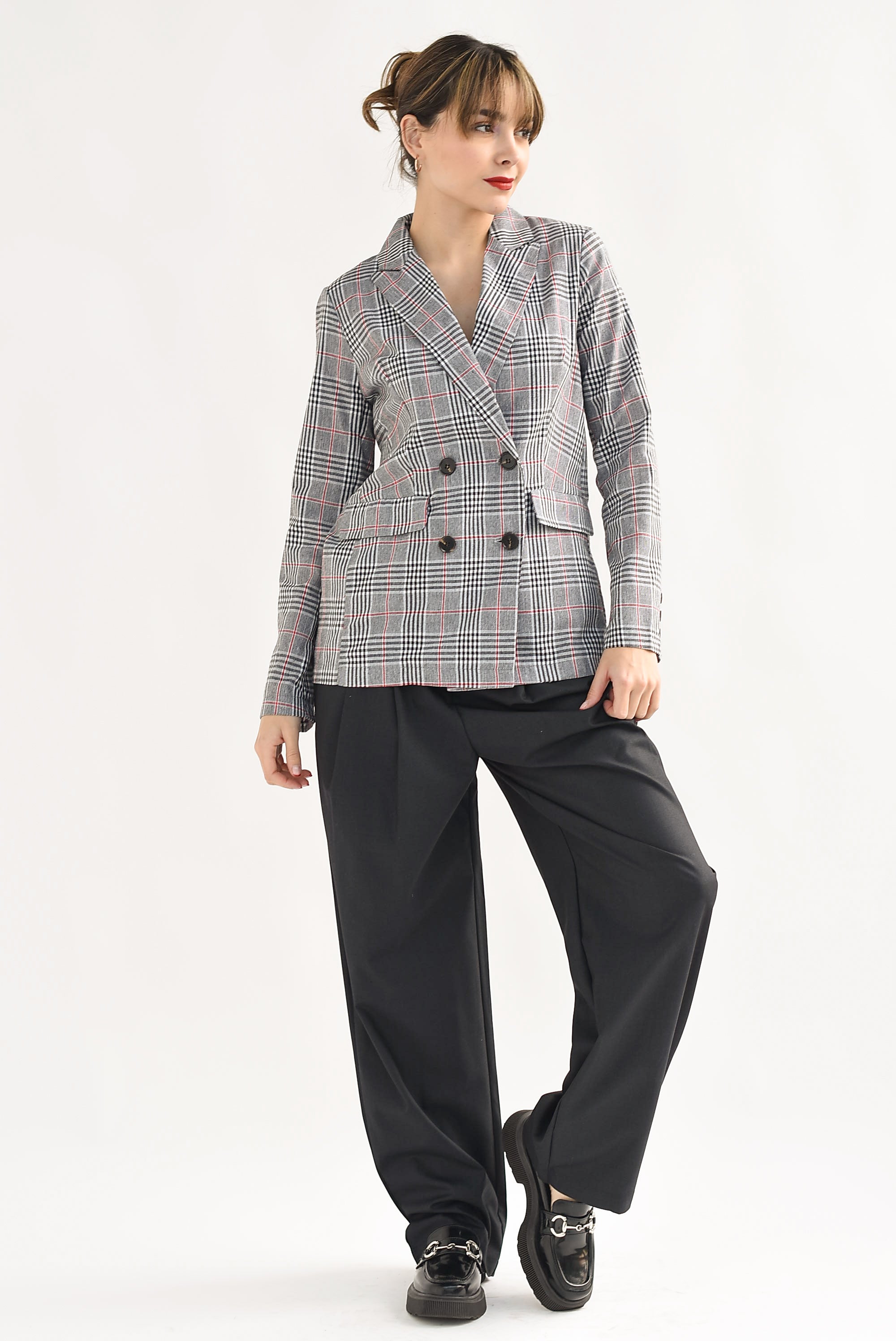 Pantalón de vestir pinzas Negro