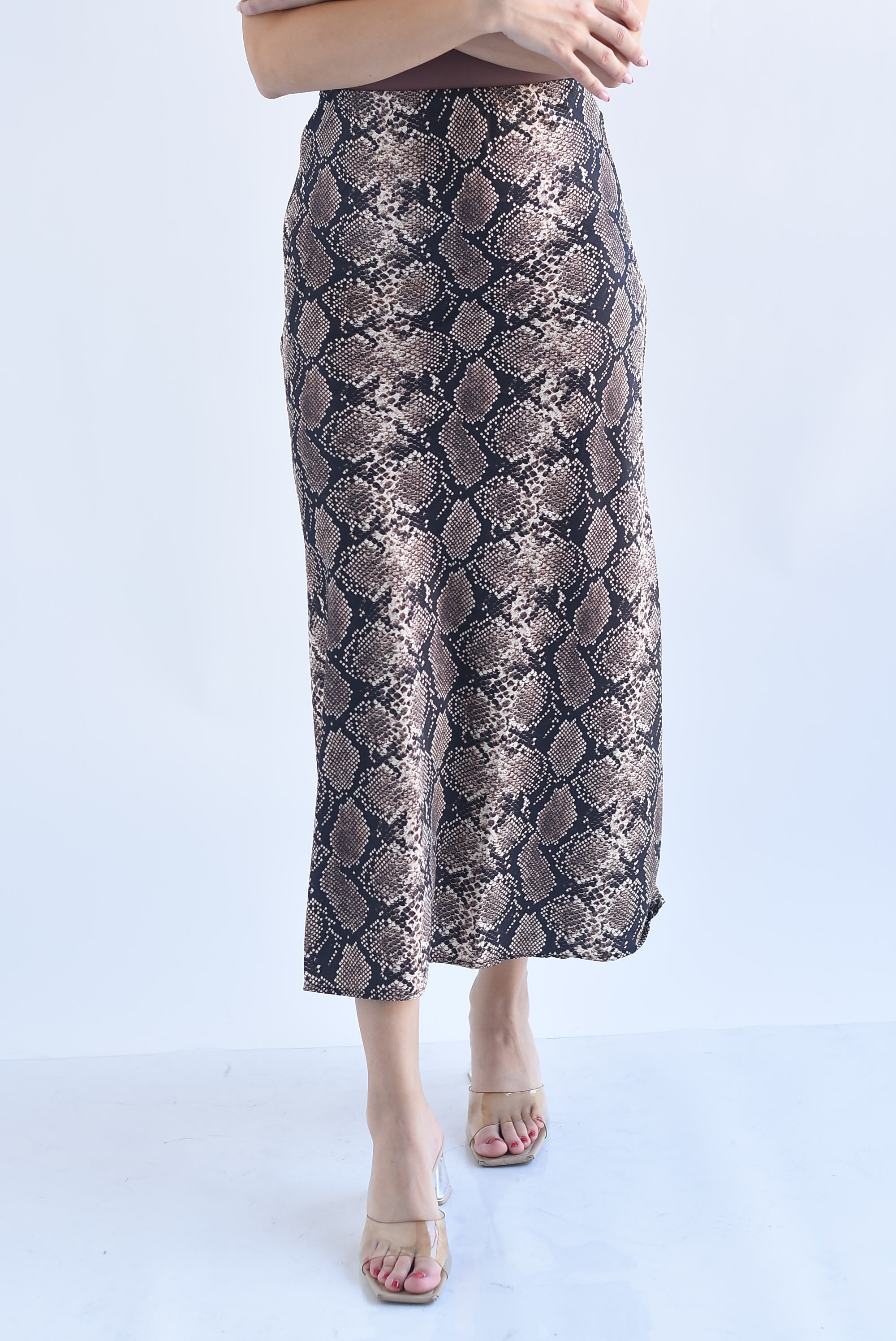 Falda larga lencera Snake print