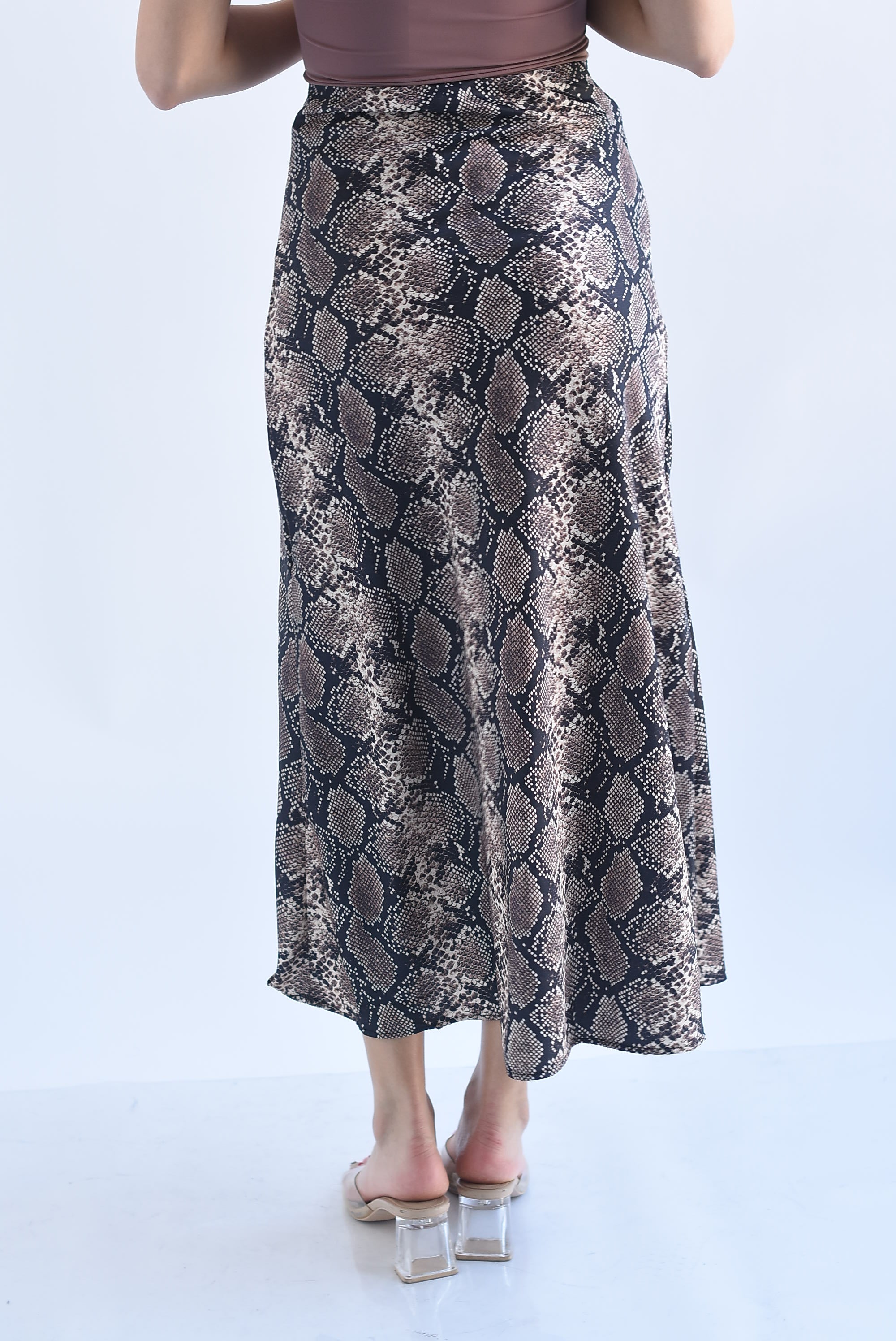 Falda larga lencera Snake print