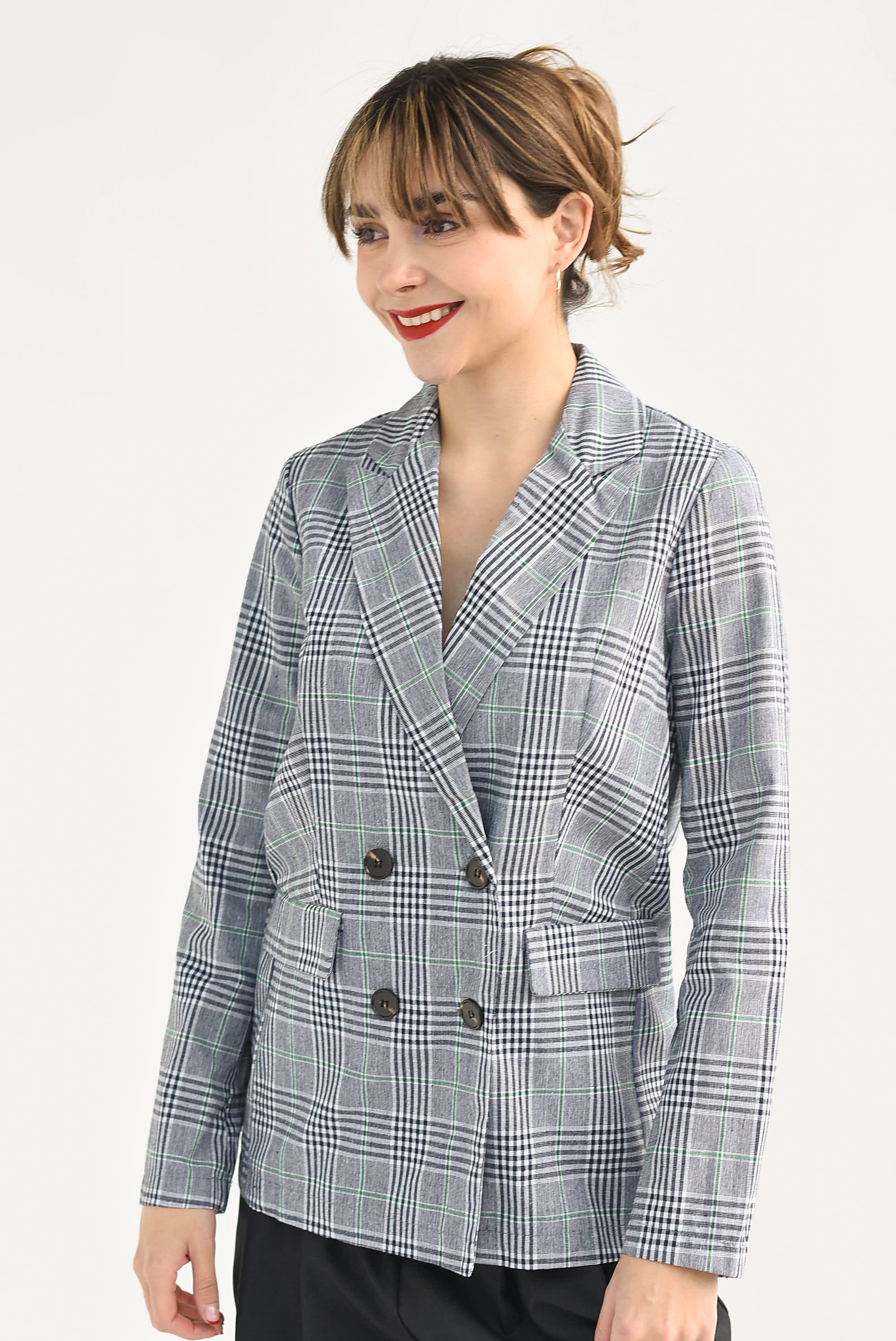 Blazer príncipe de Gales Verde