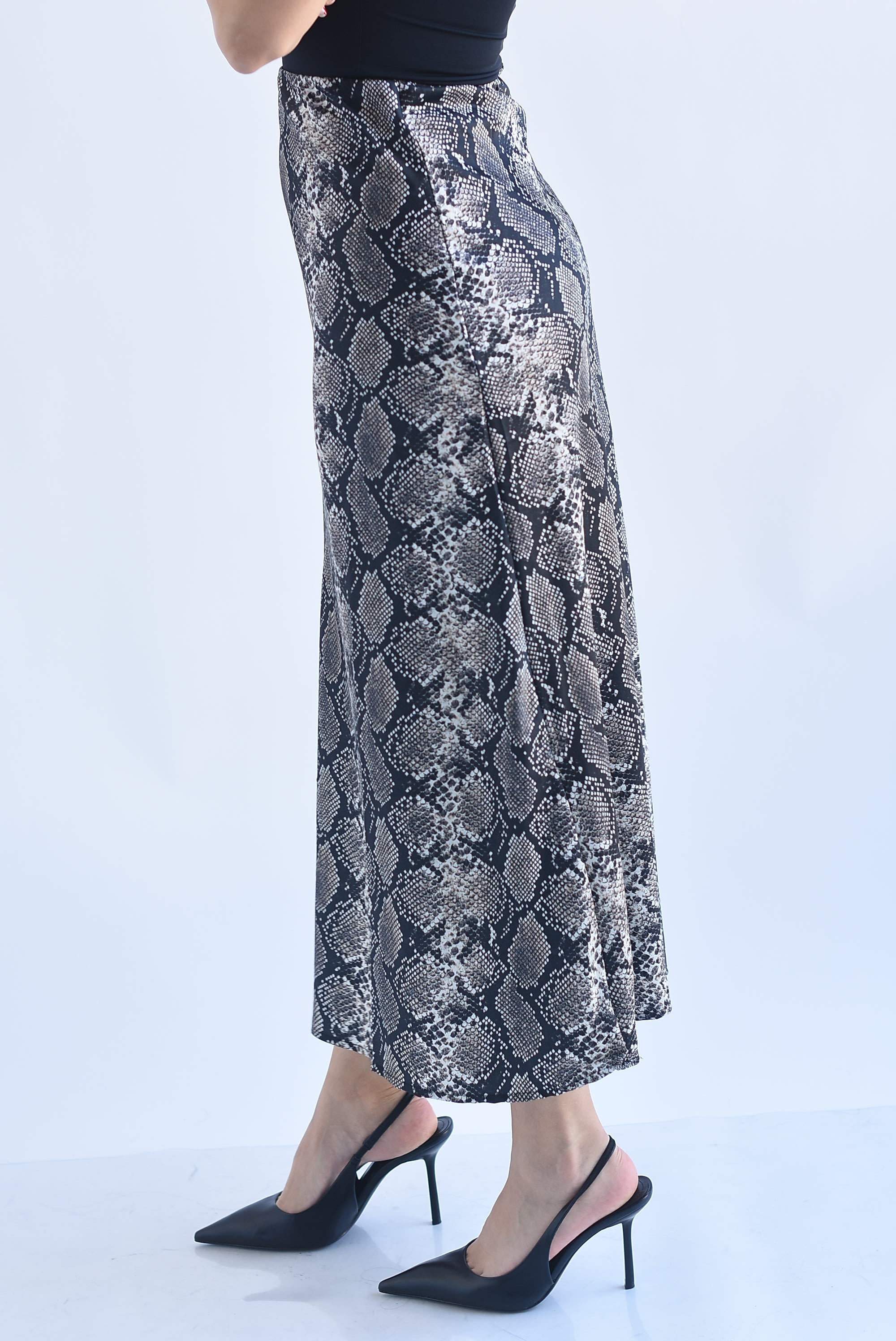Falda larga lencera Snake print