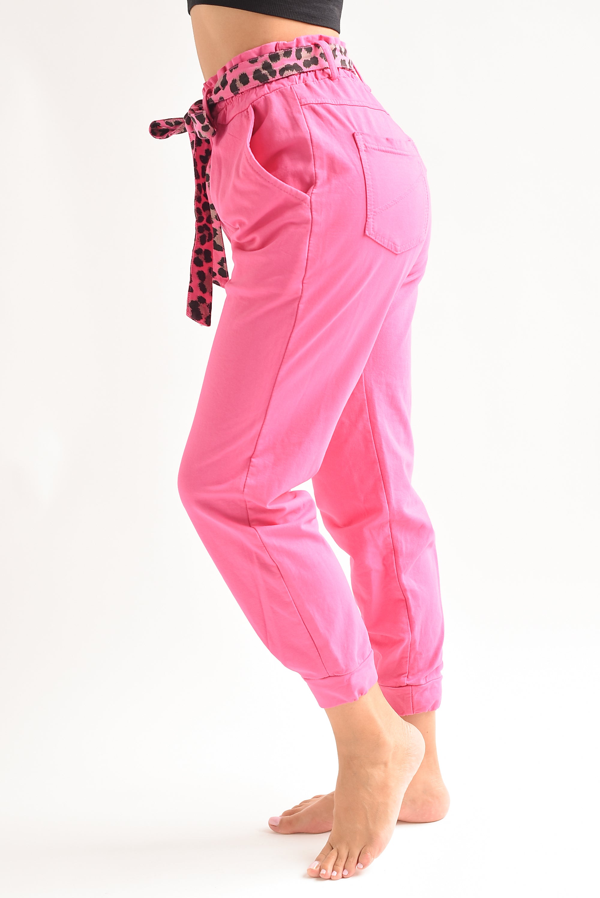 Jogger italiano cinta animal print Fiusha