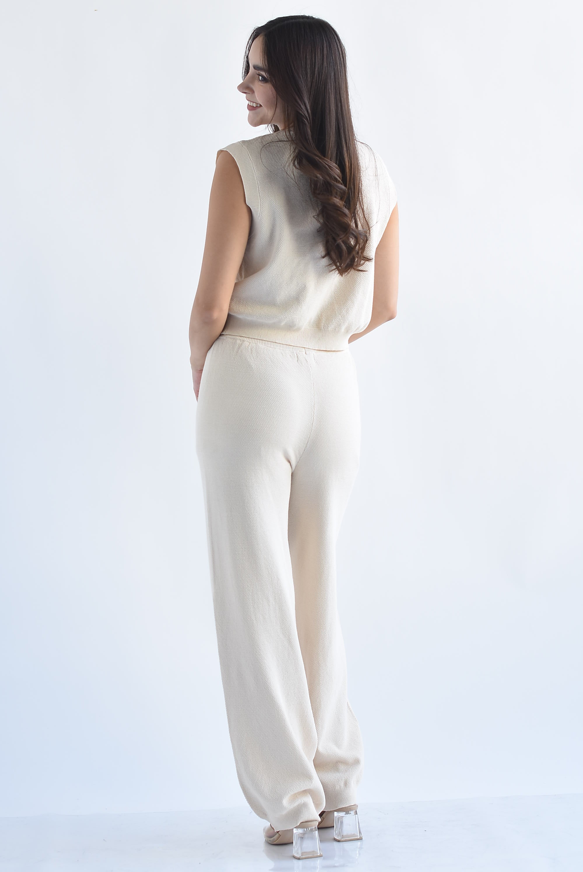 Set Pantalón y Chaleco botones caracol punto
