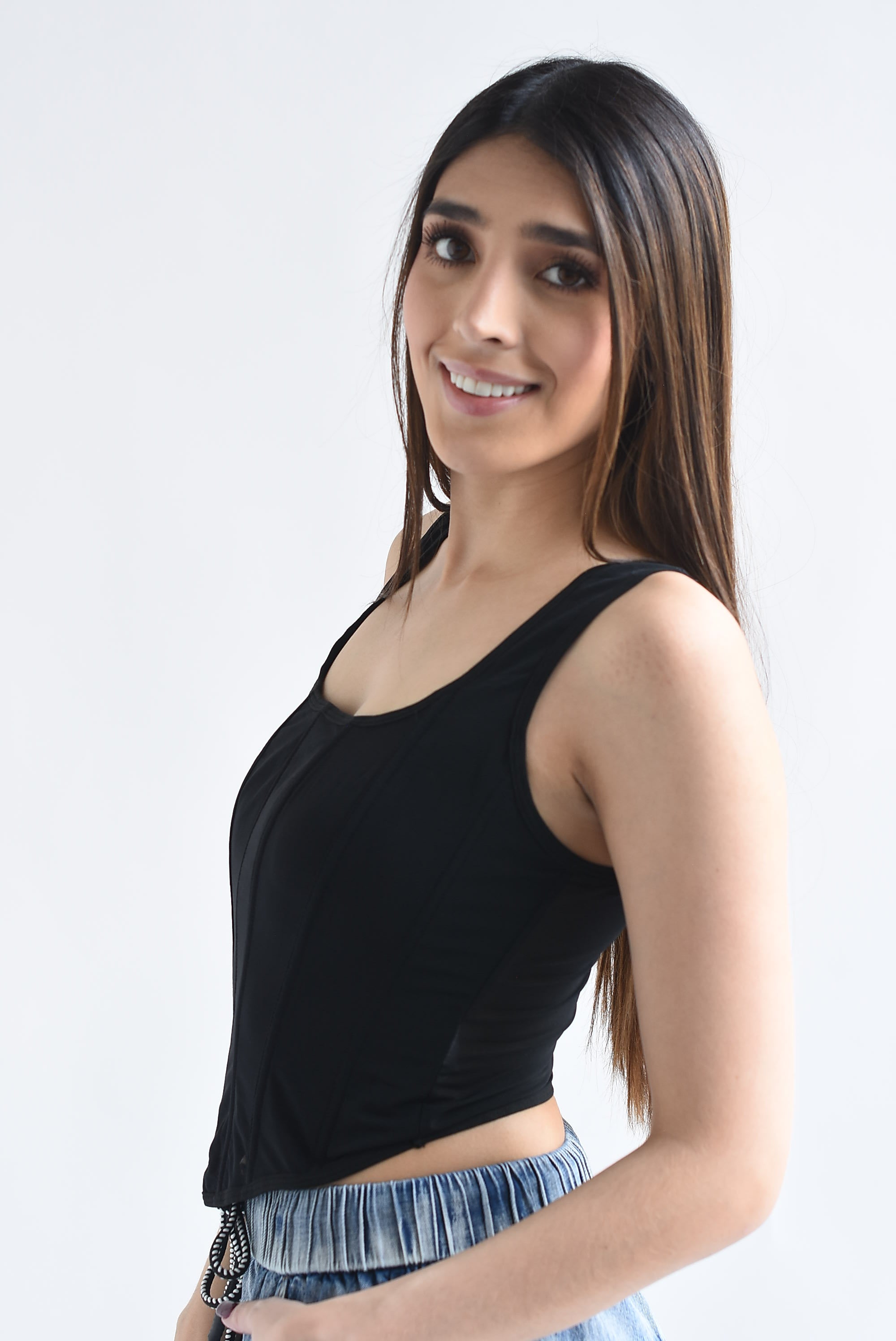 Top corsetero mesh