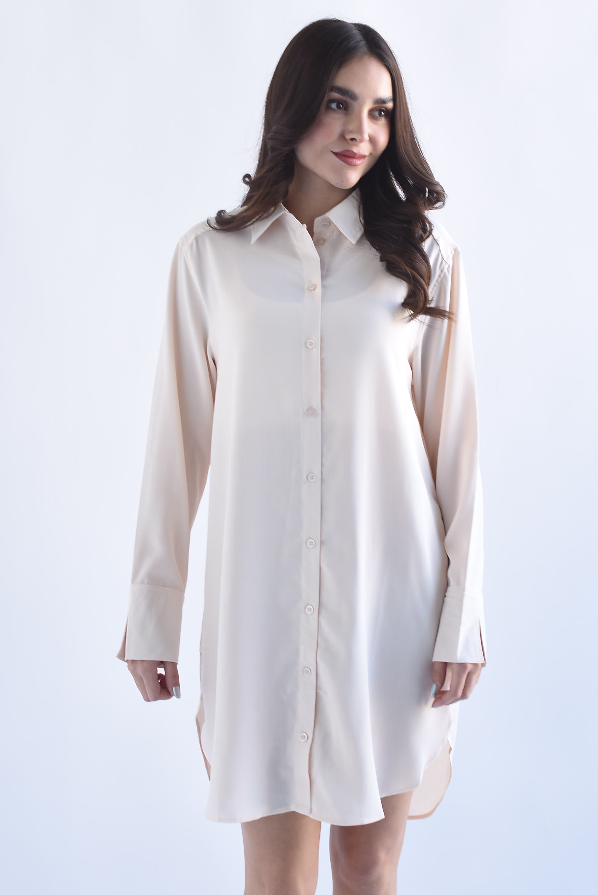 Vestido camisa manga larga