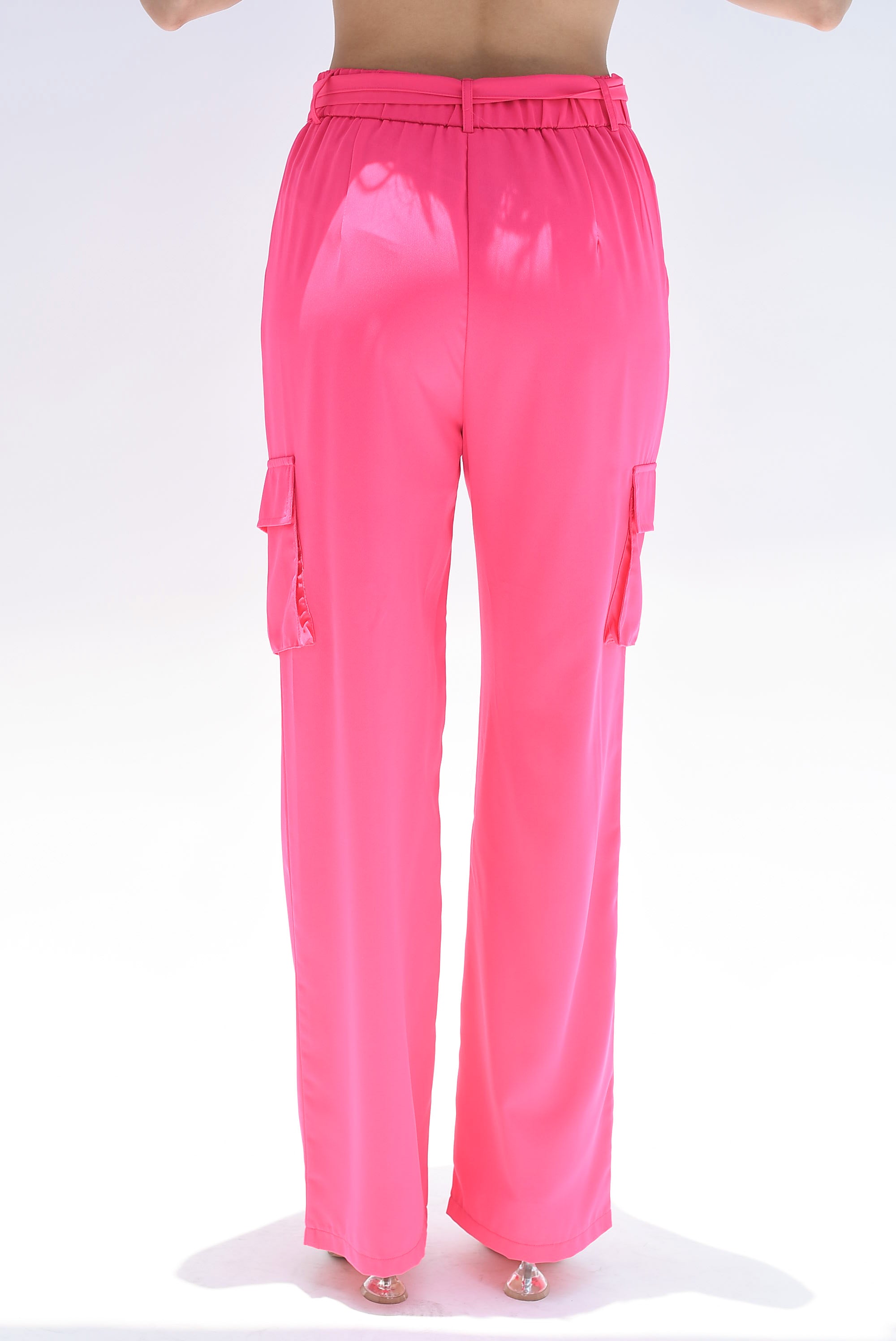Pantalón de vestir cargo Rosa vibrante