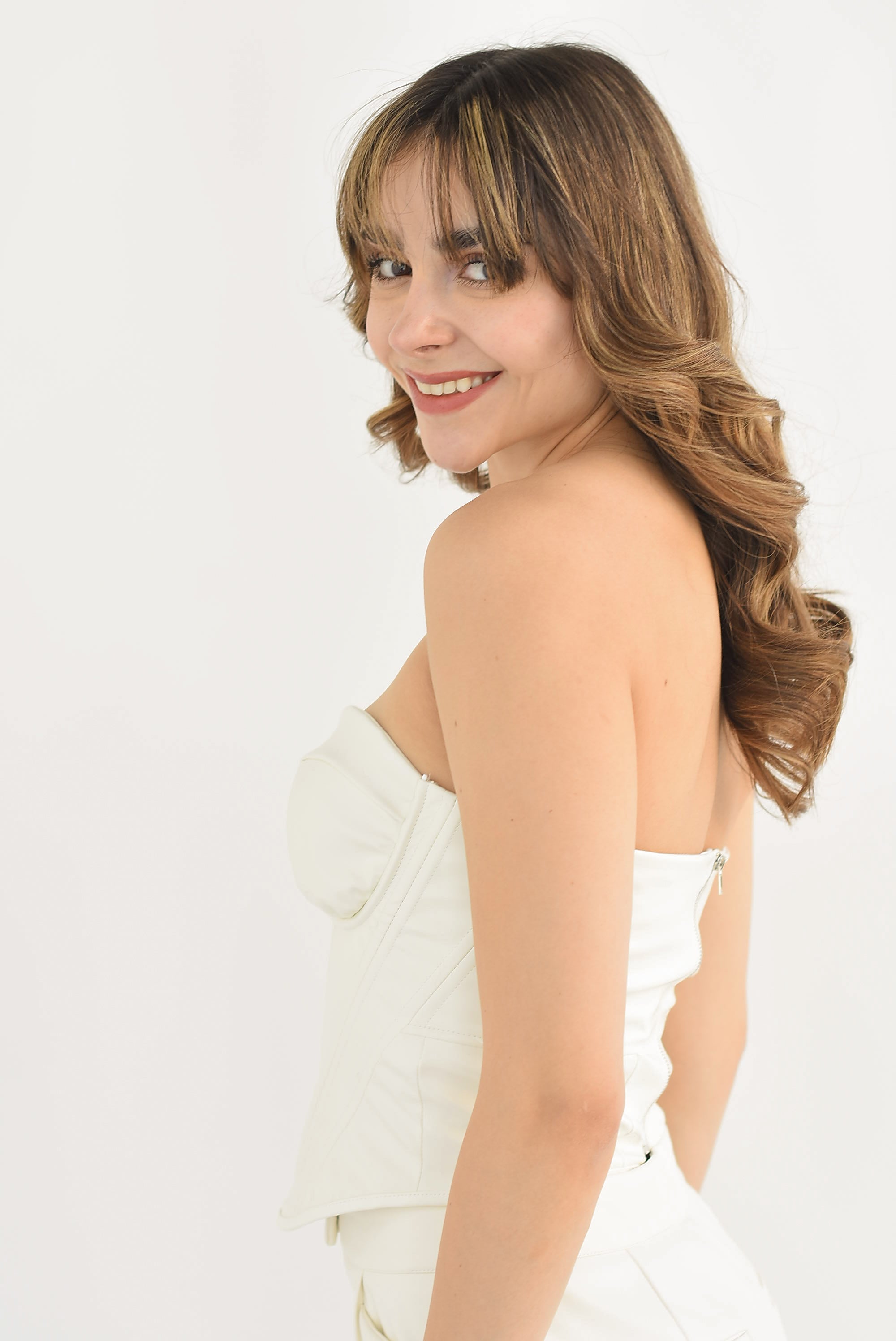 Corset copas strapless Ivory