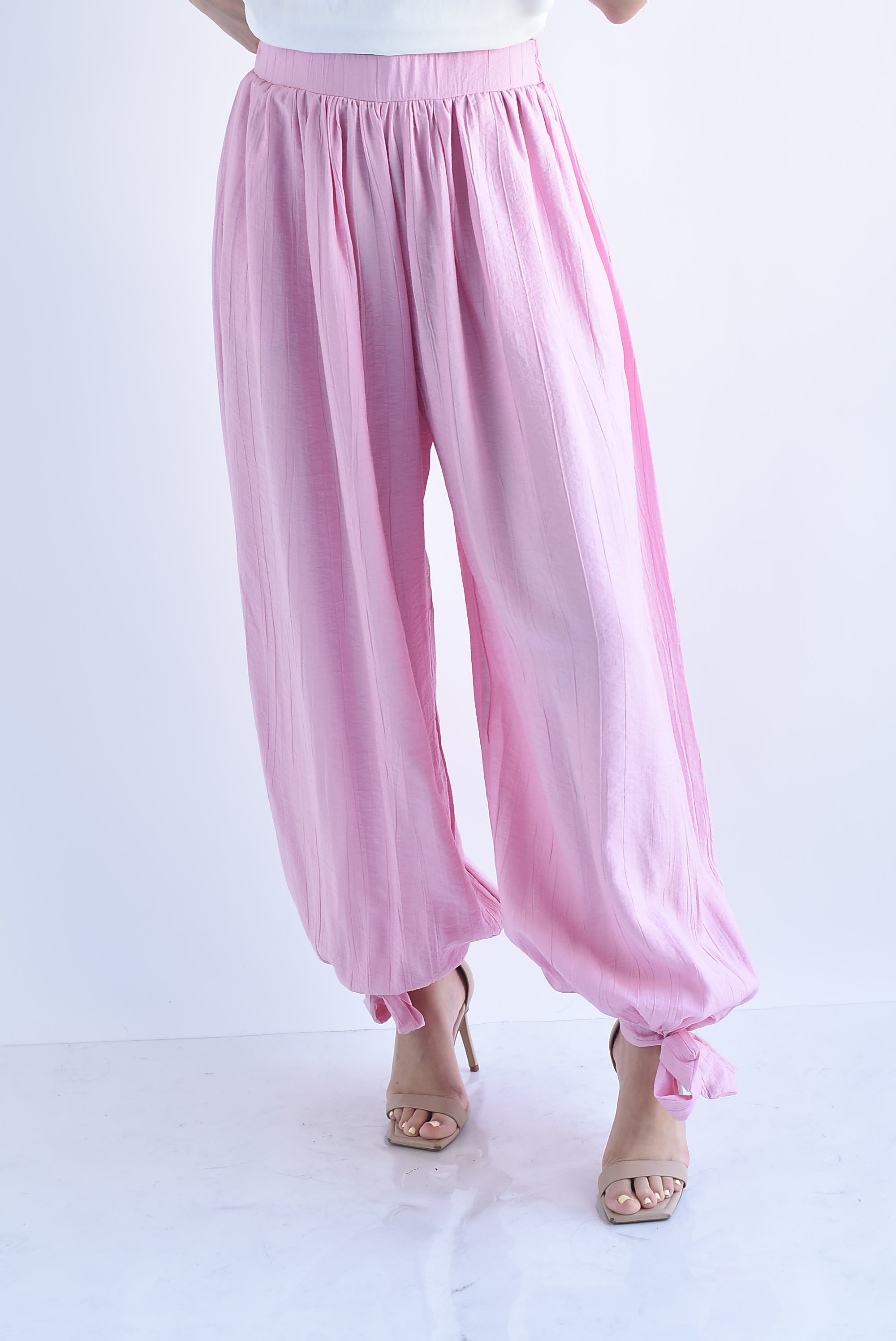 Pantalón globo texturizado