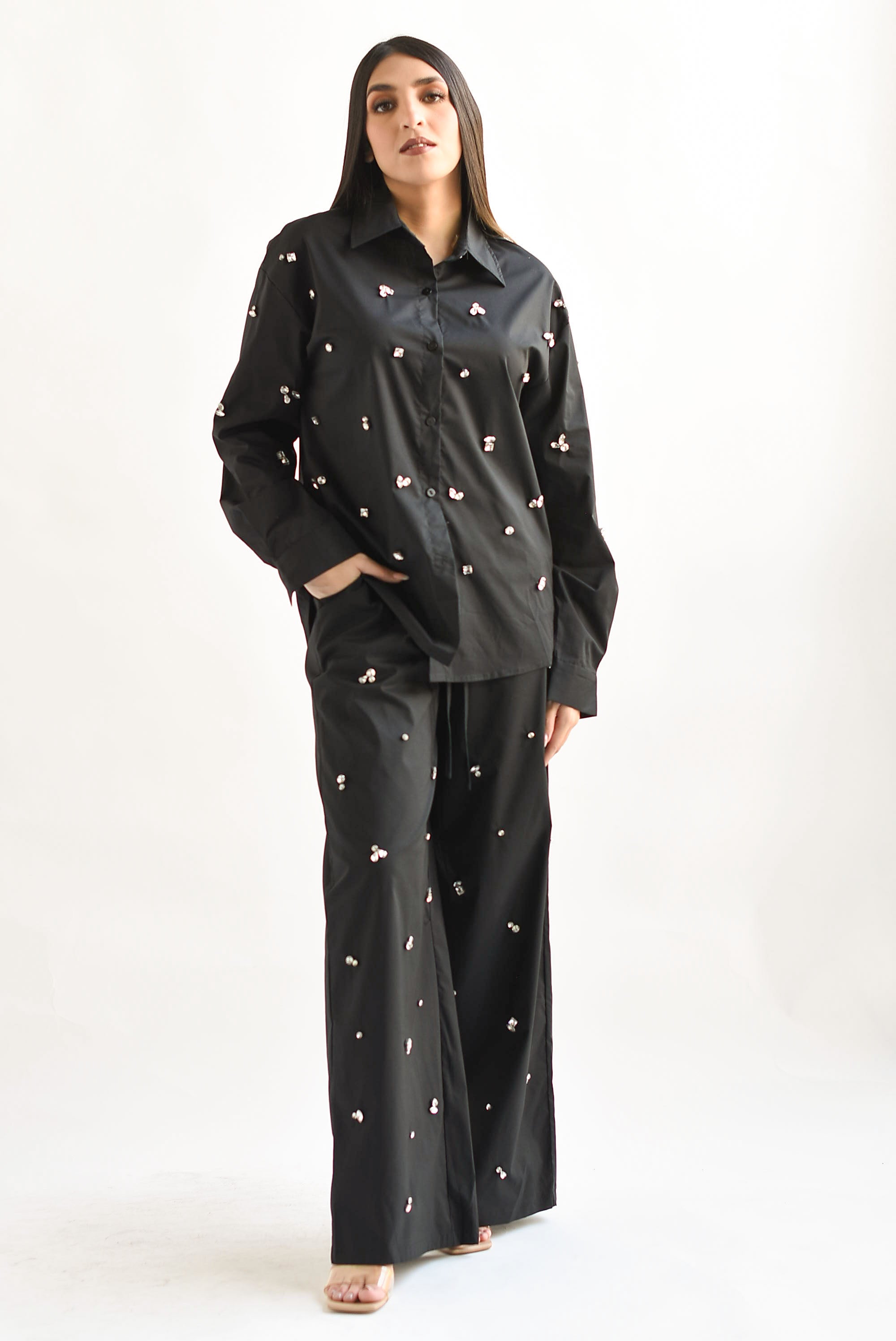 Set Pantalón y Camisa joya Negro